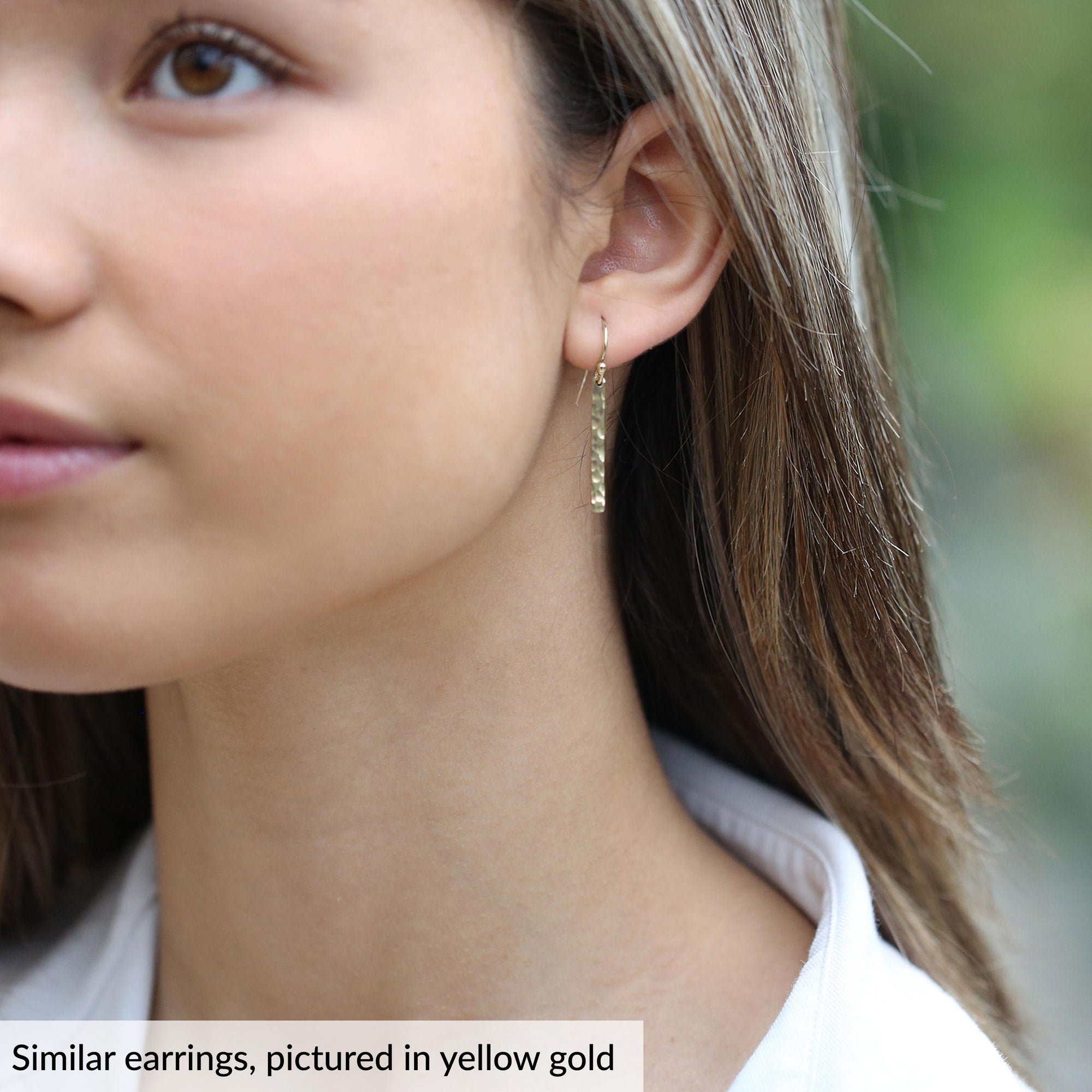 Rose Gold Slim Bar Earrings - Limited Release