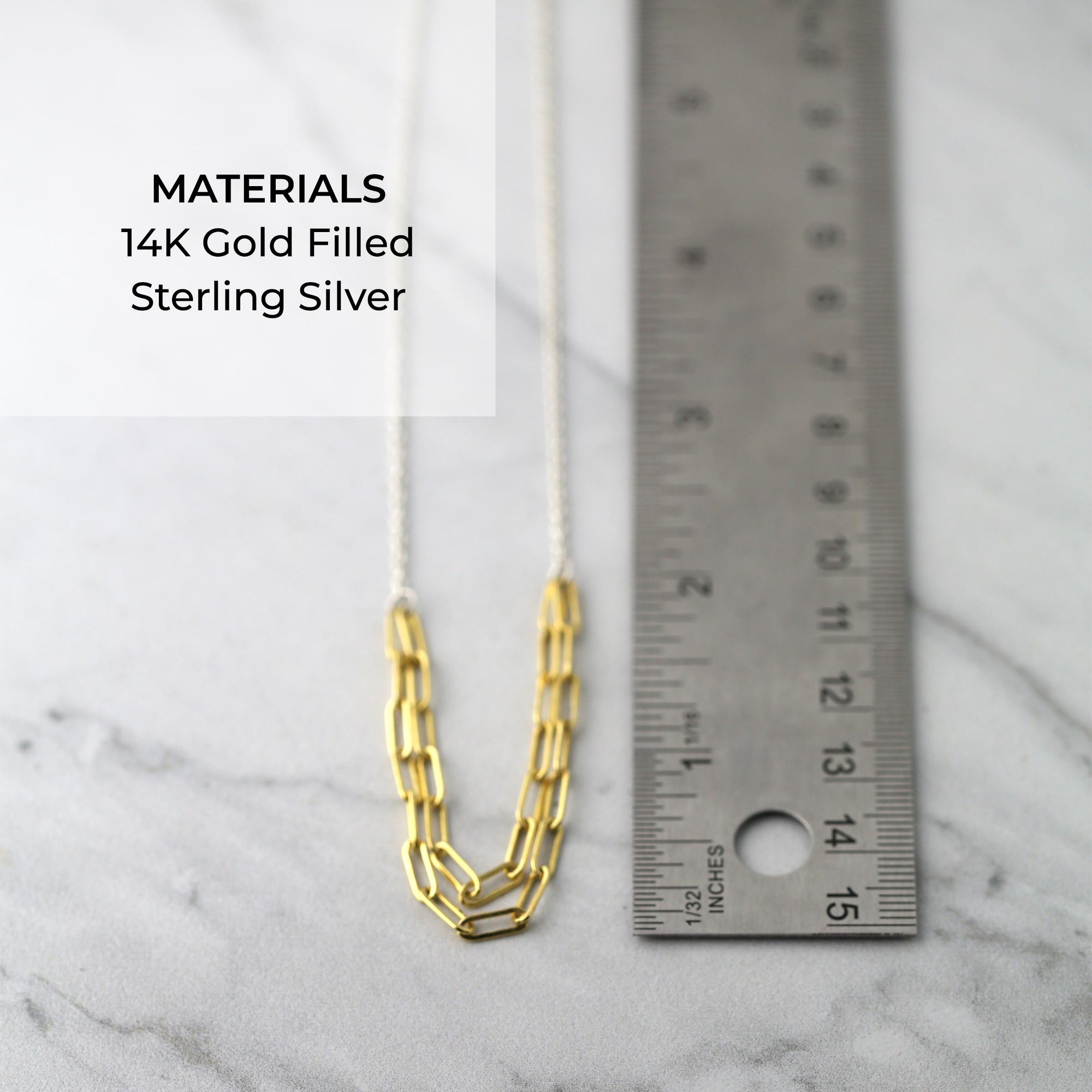Mixed Metal Layered Chain Necklace