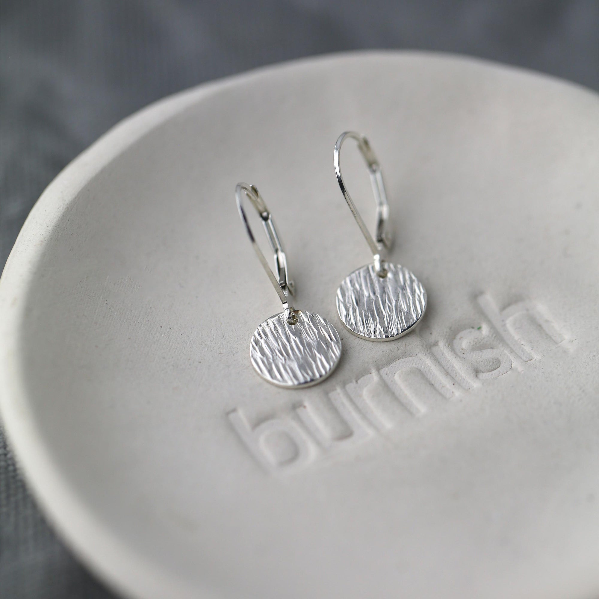 Small Dainty Rain Texture Earrings