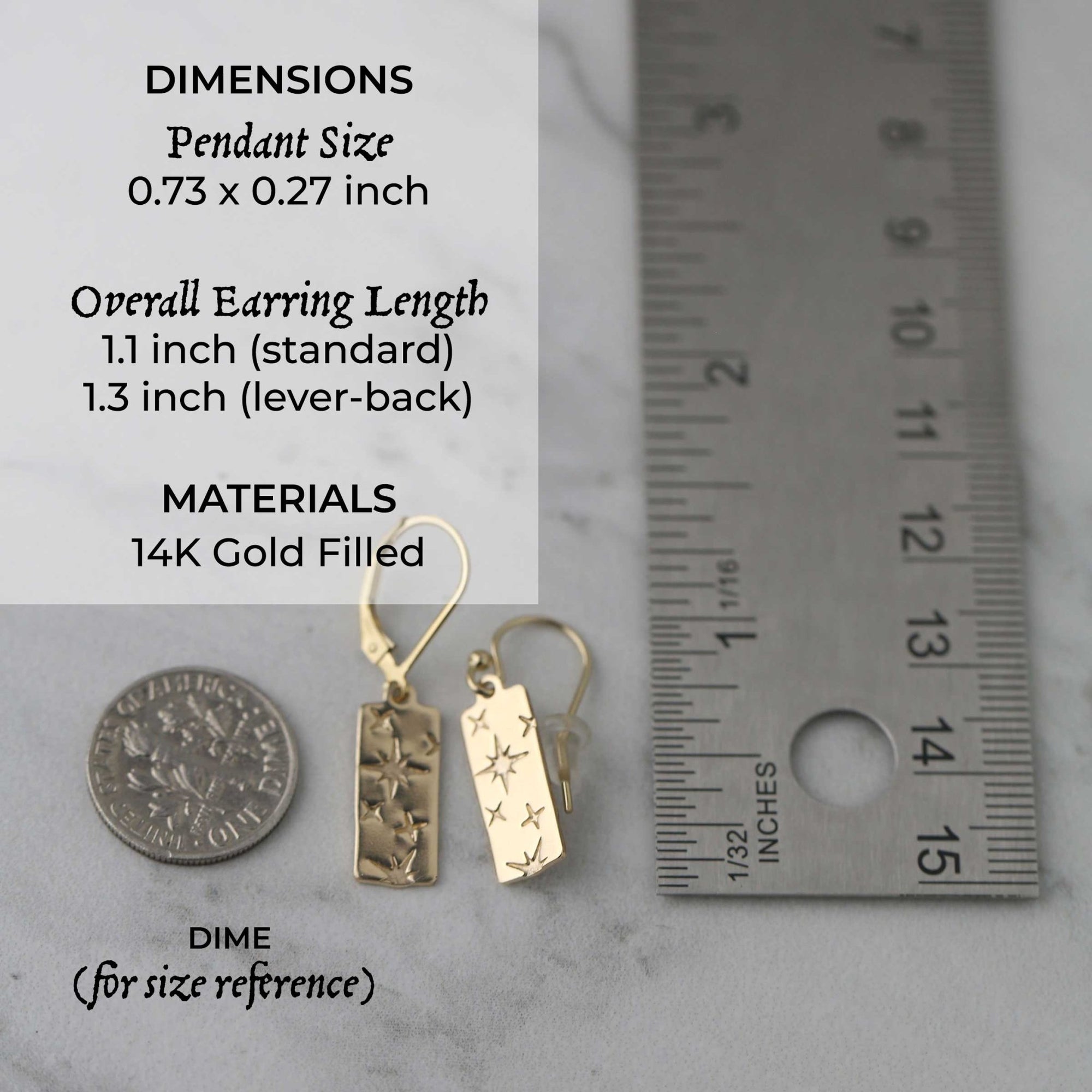 Dainty Gold Celestial Drop Earrings jewelry handmade by Burnish
