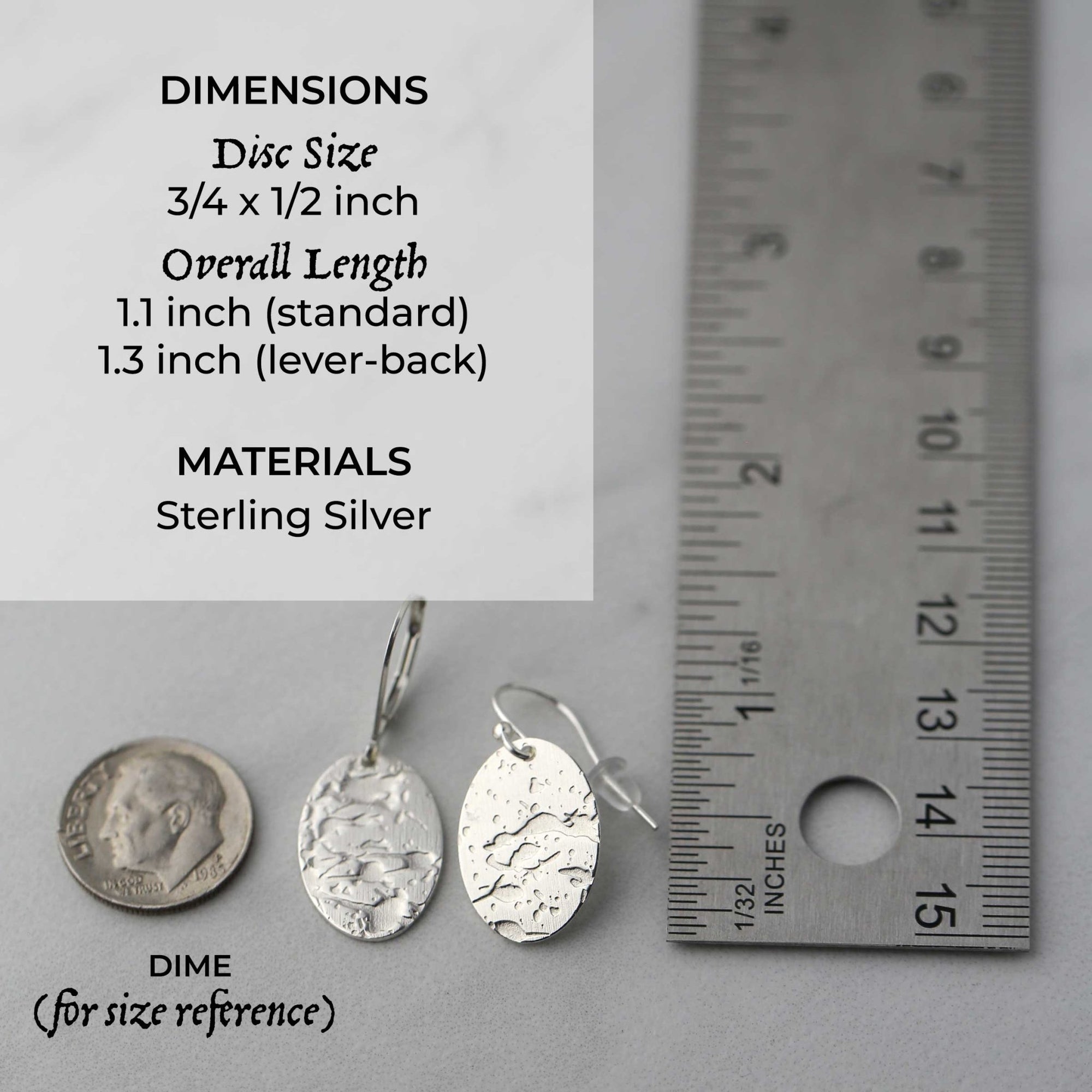 Glacial Ice Textured Oval Earrings jewelry handmade by Burnish