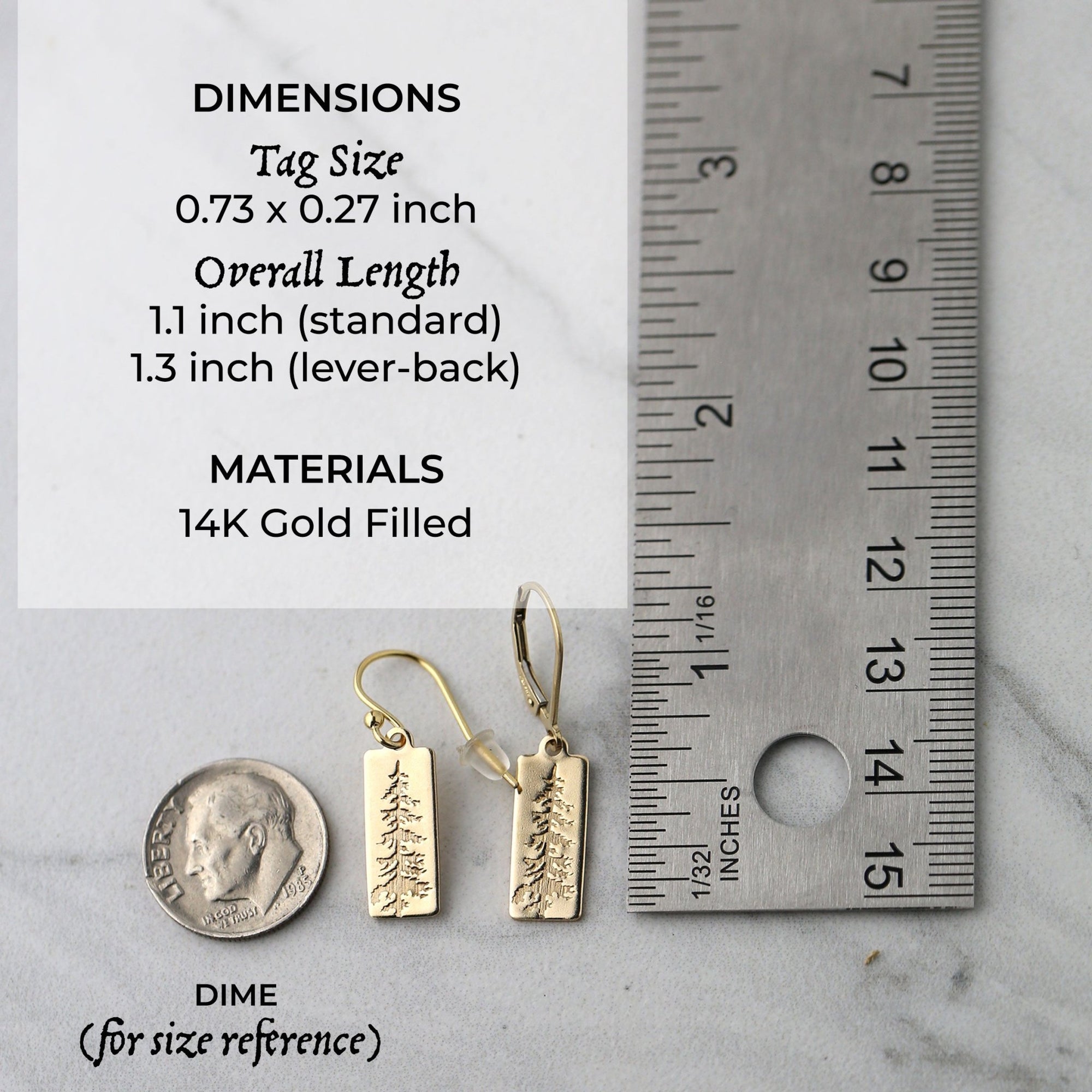Gold Evergreen Tree Jewelry Set jewelry handmade by Burnish