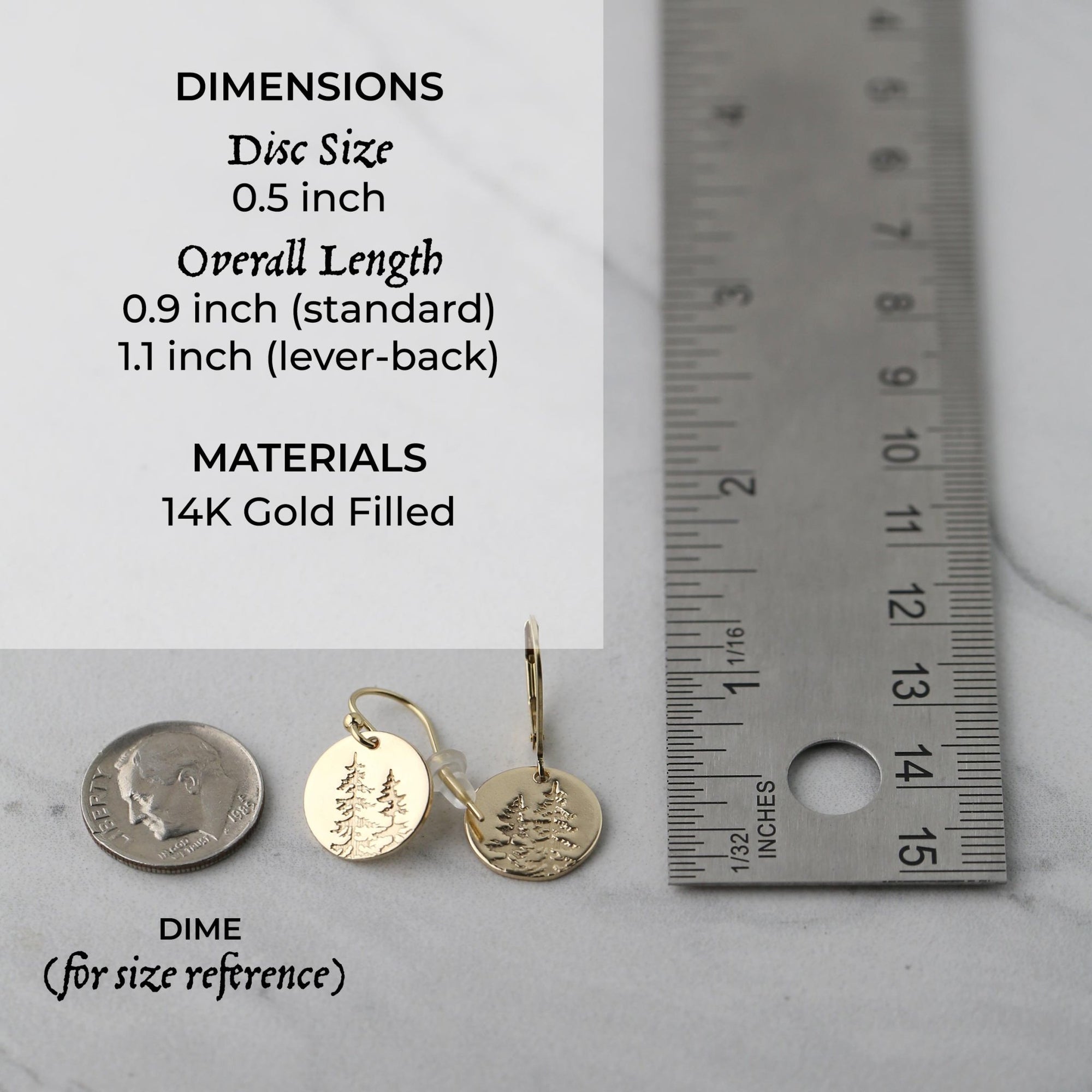 Gold Forest Medium Disc Earrings jewelry handmade by Burnish