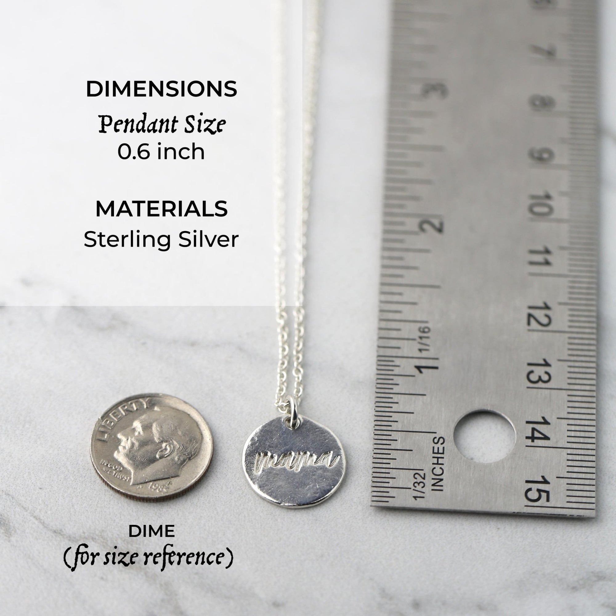Mama Necklace jewelry handmade by Burnish