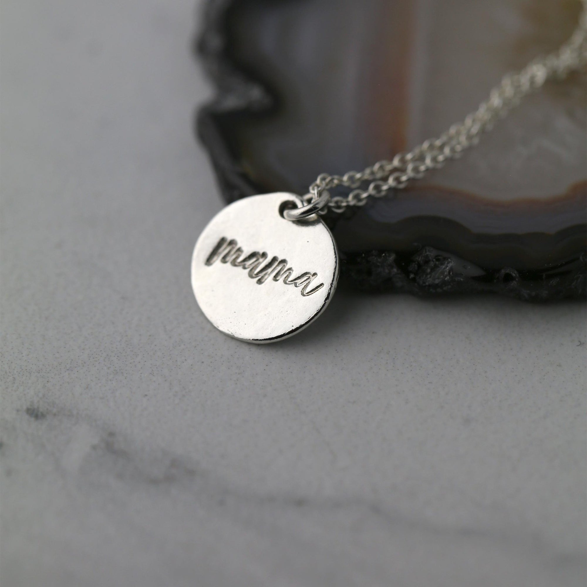 Mama Necklace jewelry handmade by Burnish