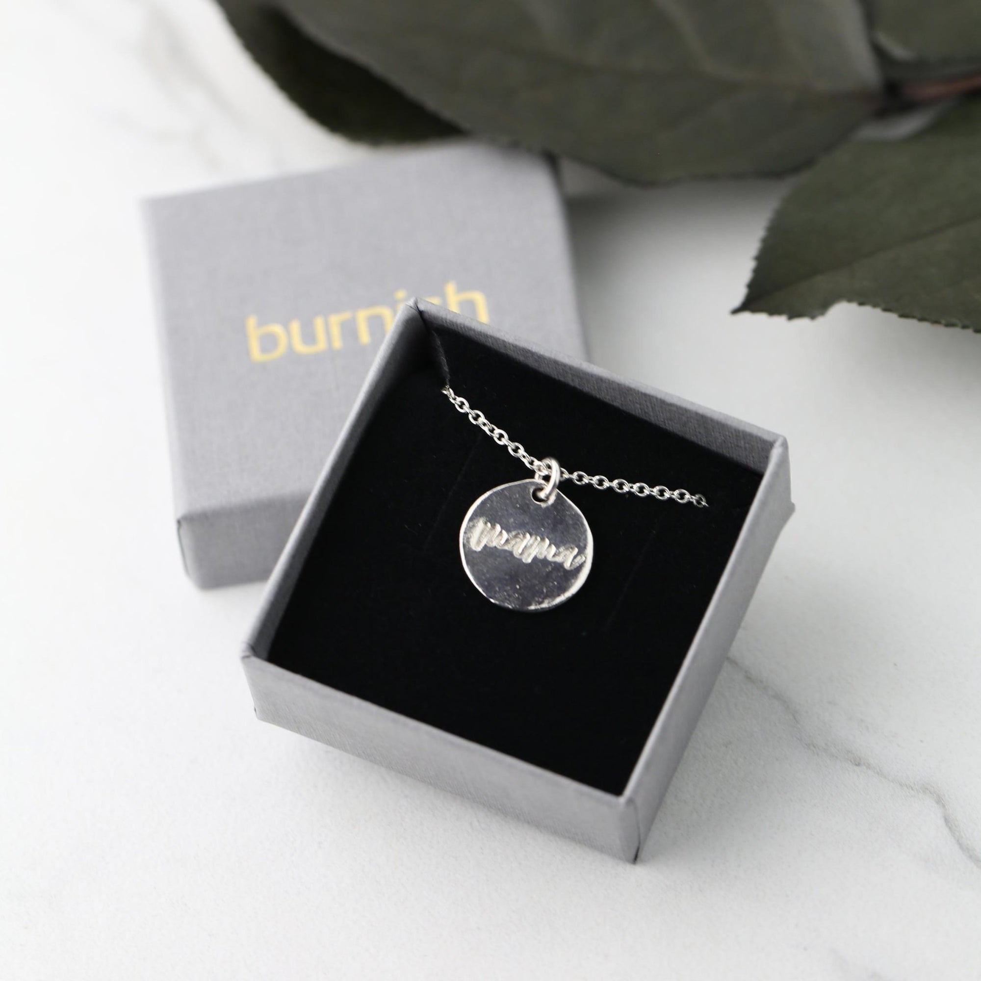 Mama Necklace jewelry handmade by Burnish