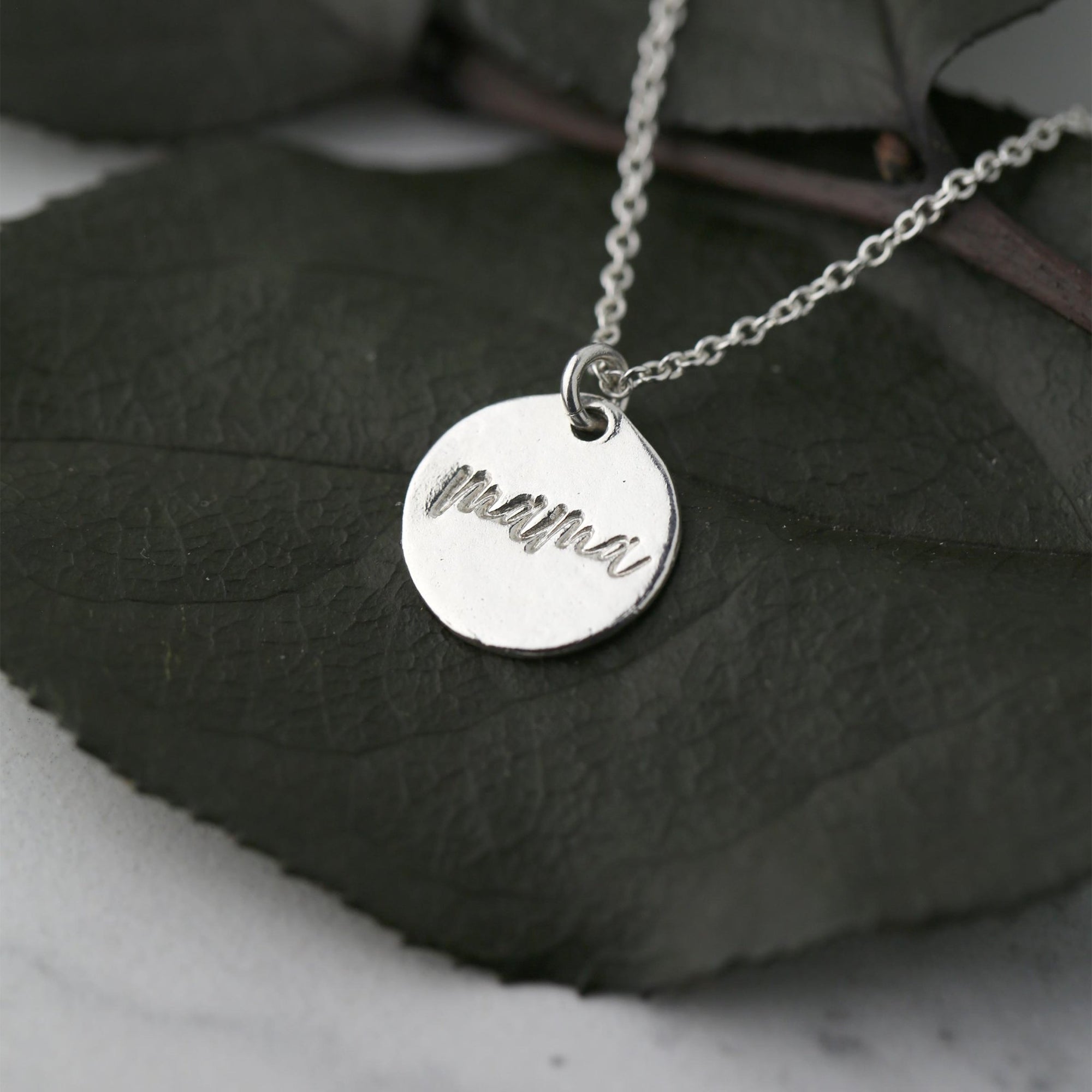 Mama Necklace jewelry handmade by Burnish