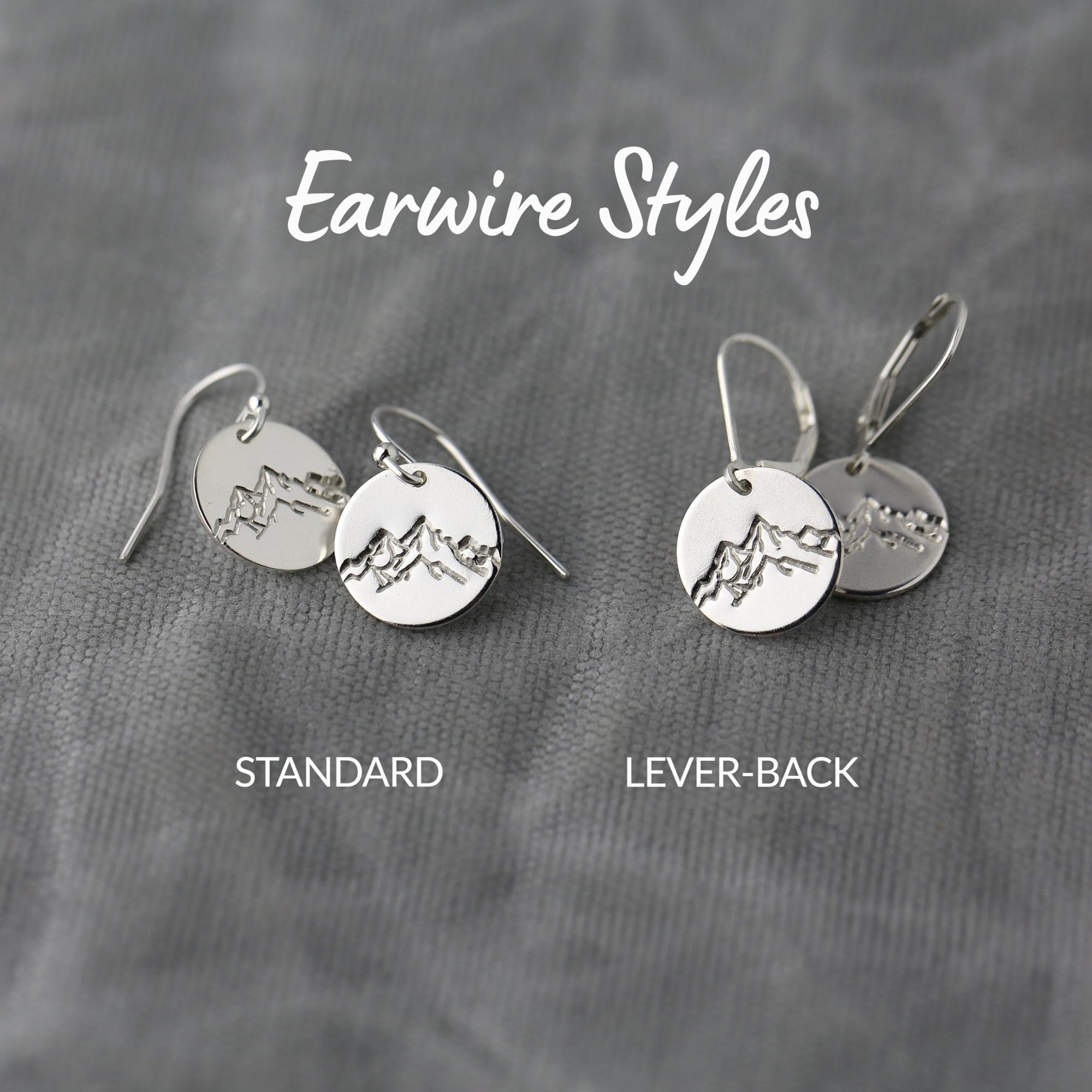 Silver Detailed Mountain Earrings jewelry handmade by Burnish