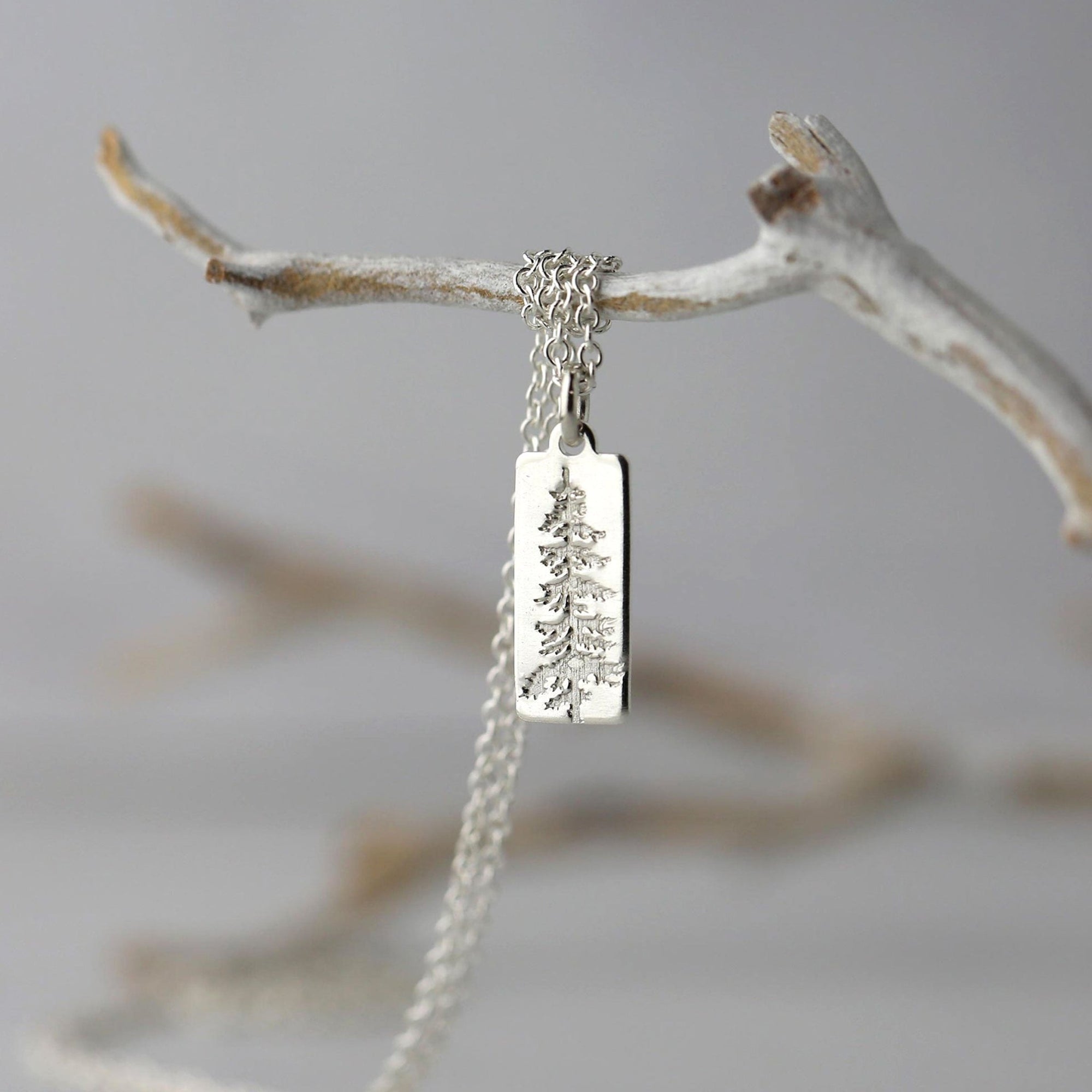 Silver Evergreen Tree Jewelry Set jewelry handmade by Burnish