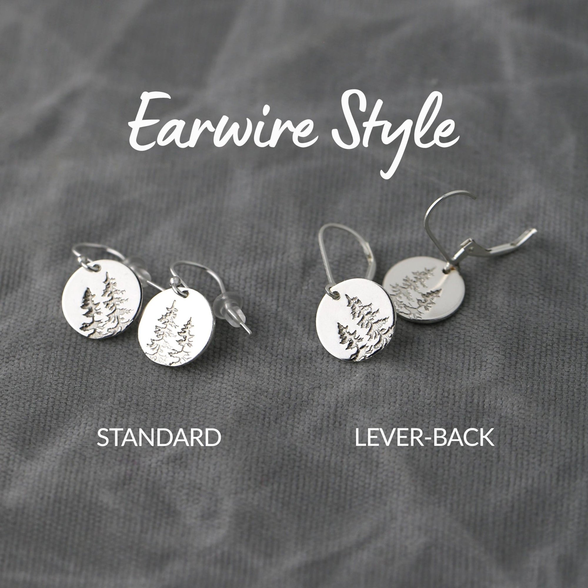 Silver Forest Medium Disc Earrings jewelry handmade by Burnish