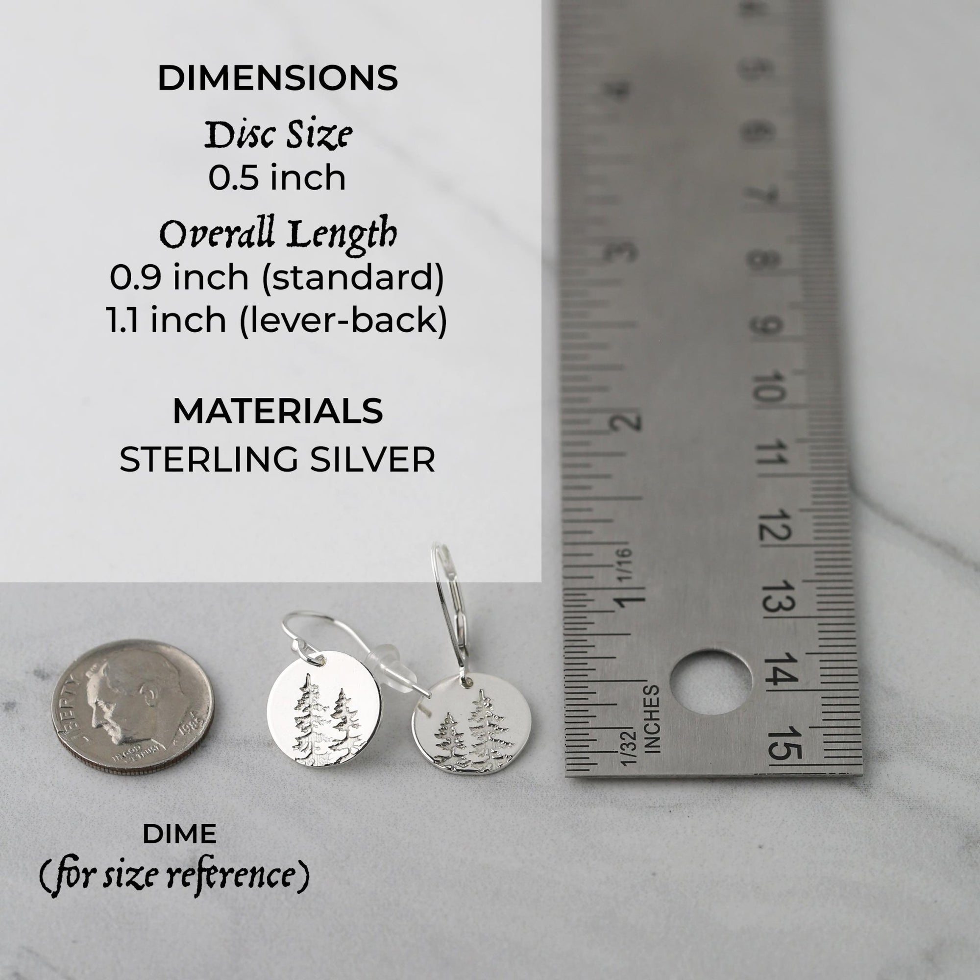 Silver Forest Medium Disc Earrings jewelry handmade by Burnish