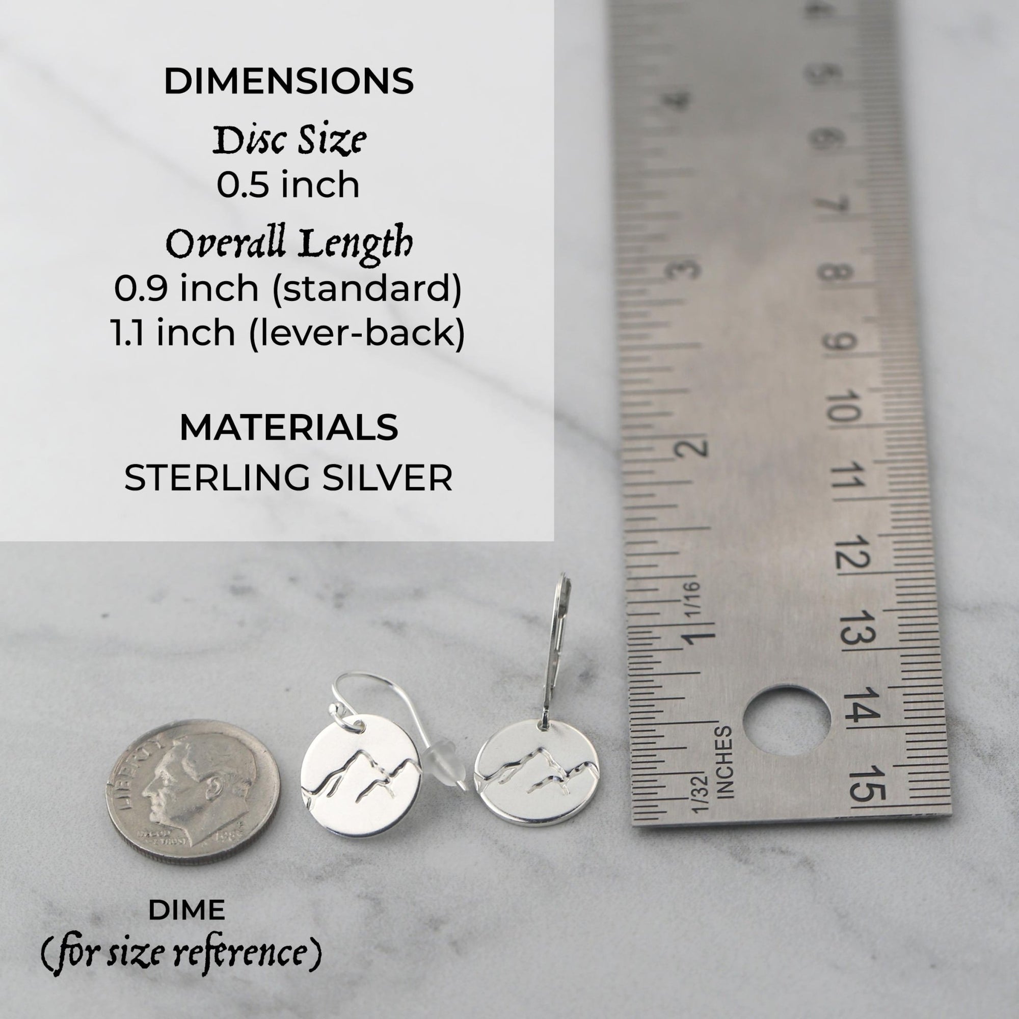 Silver Stamped Mountain Earrings jewelry handmade by Burnish