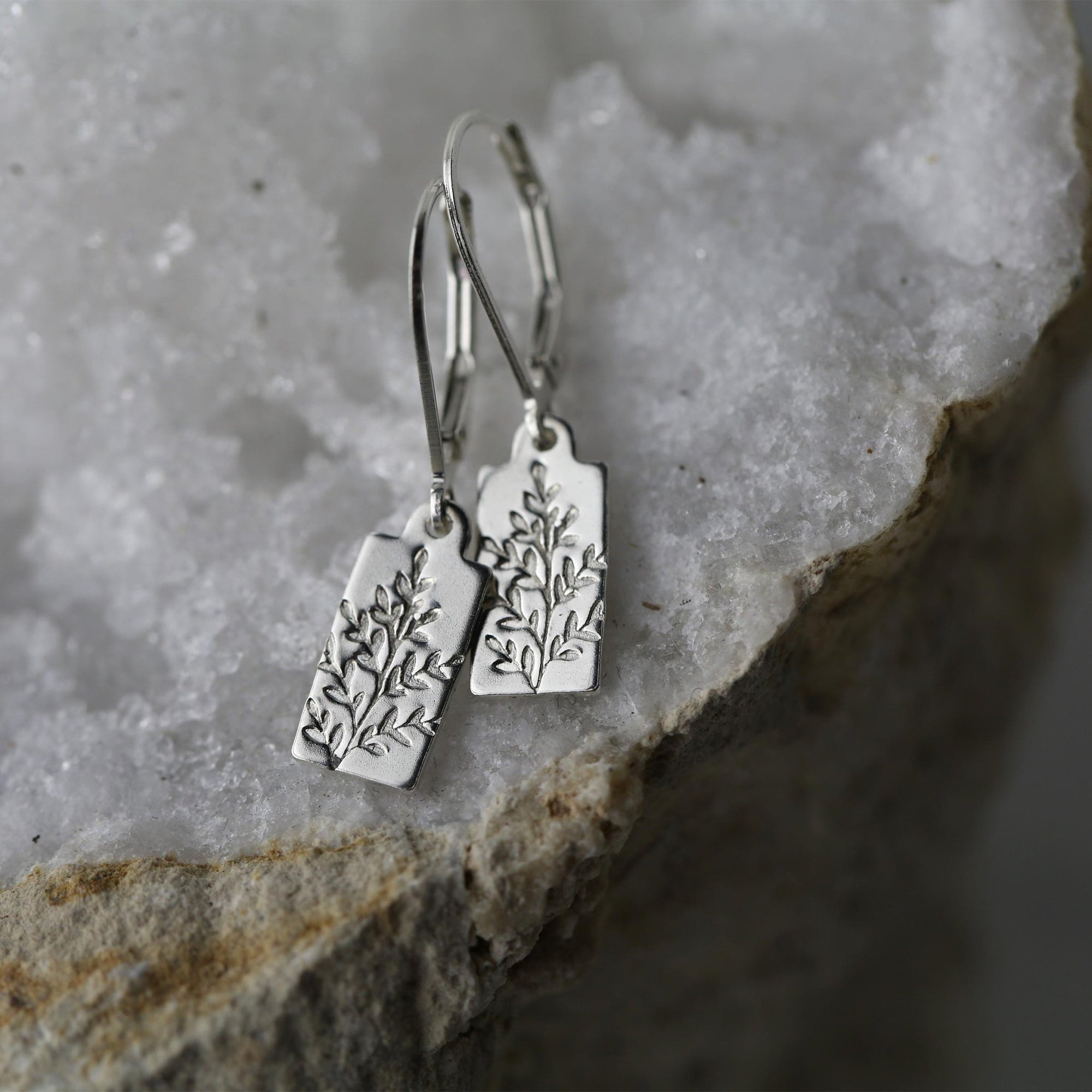 Silver Wildflower Jewelry Set jewelry handmade by Burnish