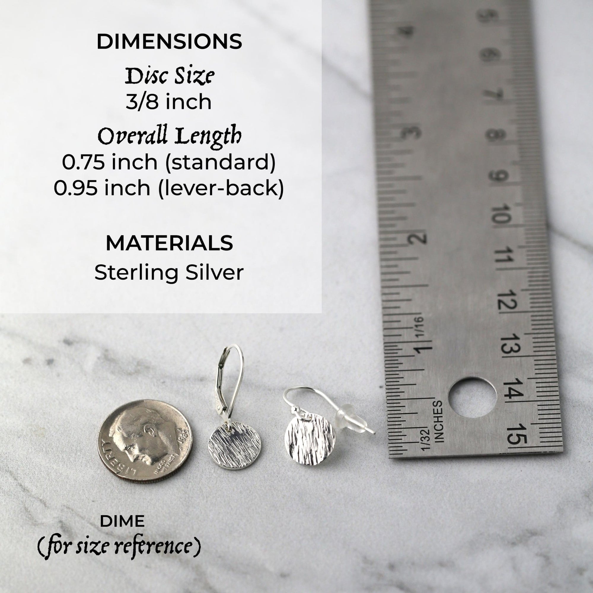 Small Dainty Rain Texture Earrings jewelry handmade by Burnish
