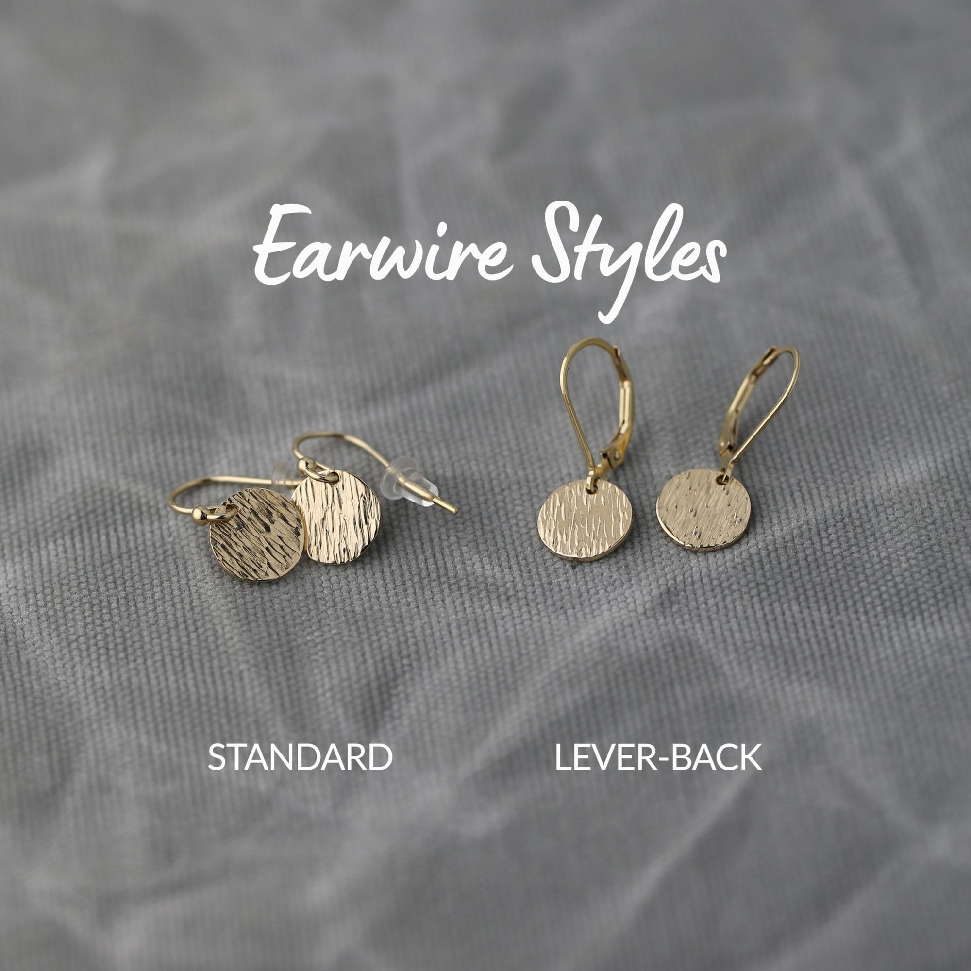 Small Dainty Rain Texture Earrings jewelry handmade by Burnish