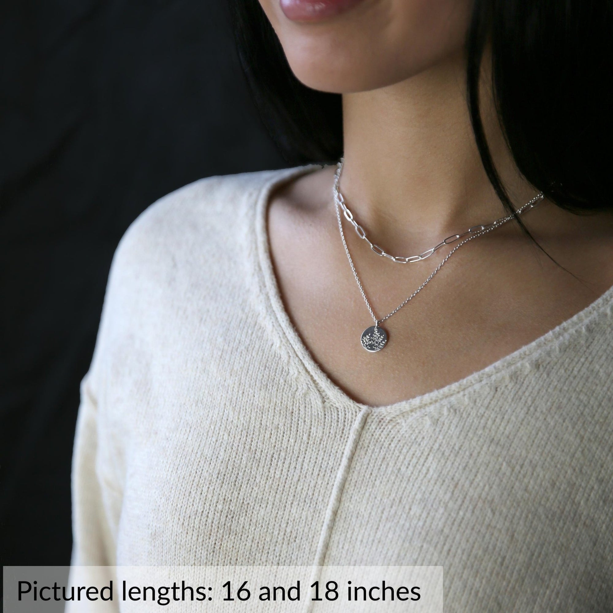 Wildflower Disc Necklace jewelry handmade by Burnish