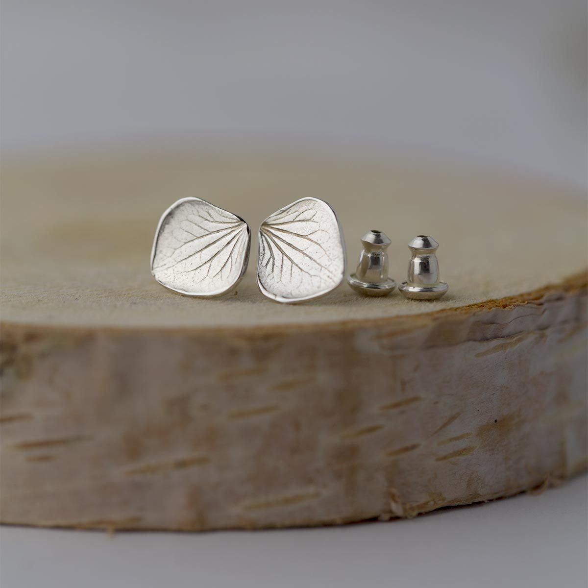 Botanical Petal Post Earrings jewelry handmade by Burnish