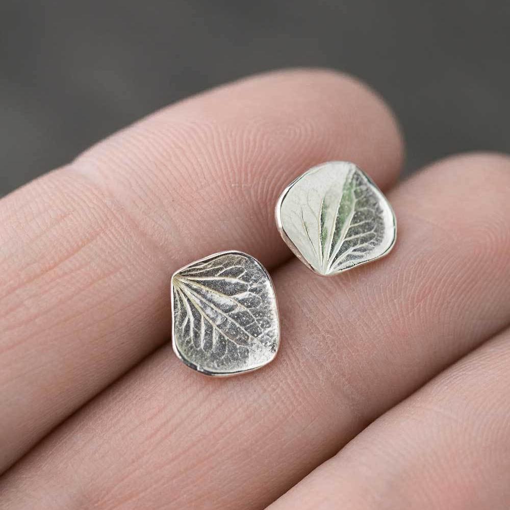Botanical Petal Post Earrings jewelry handmade by Burnish