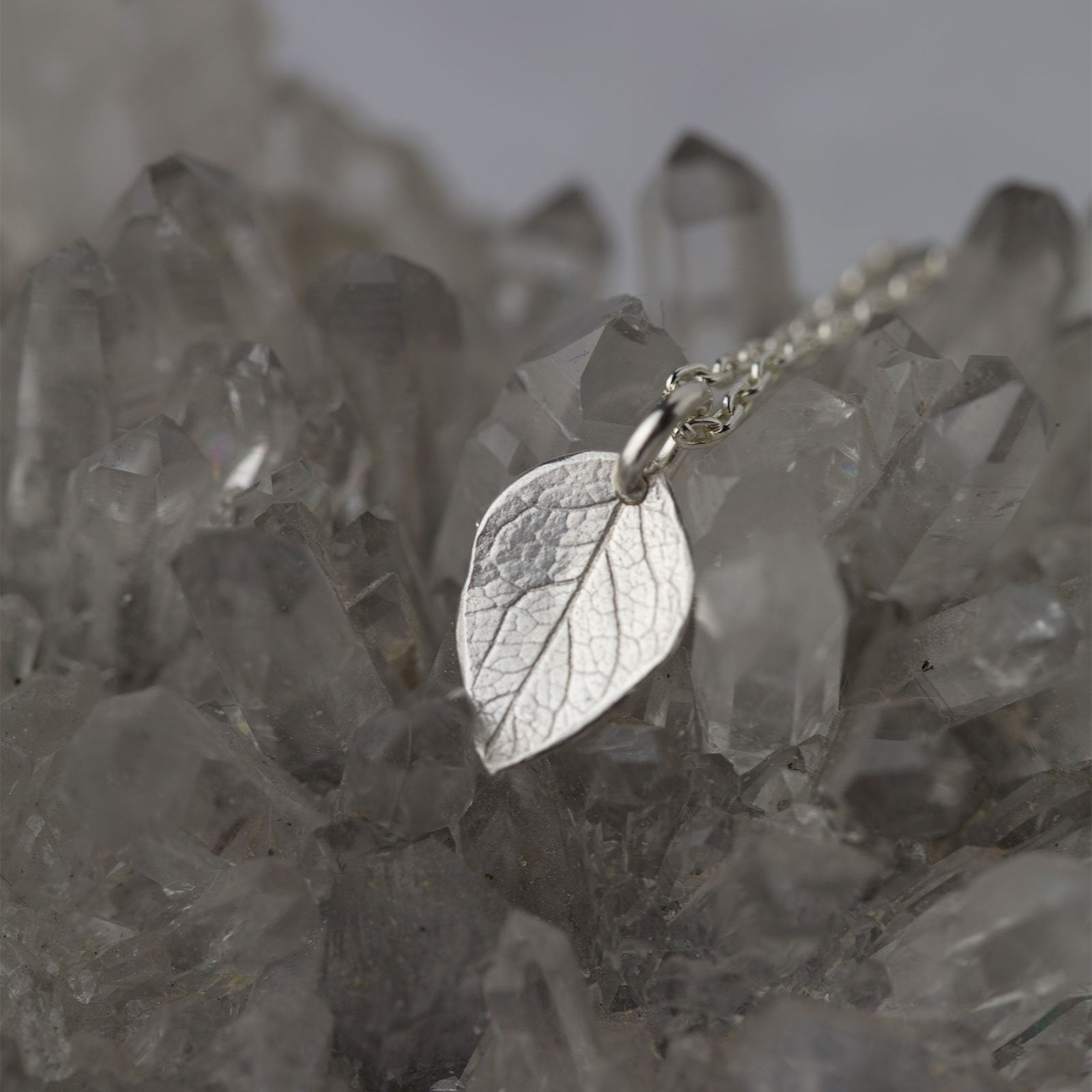 Dainty Leaf Necklace jewelry handmade by Burnish