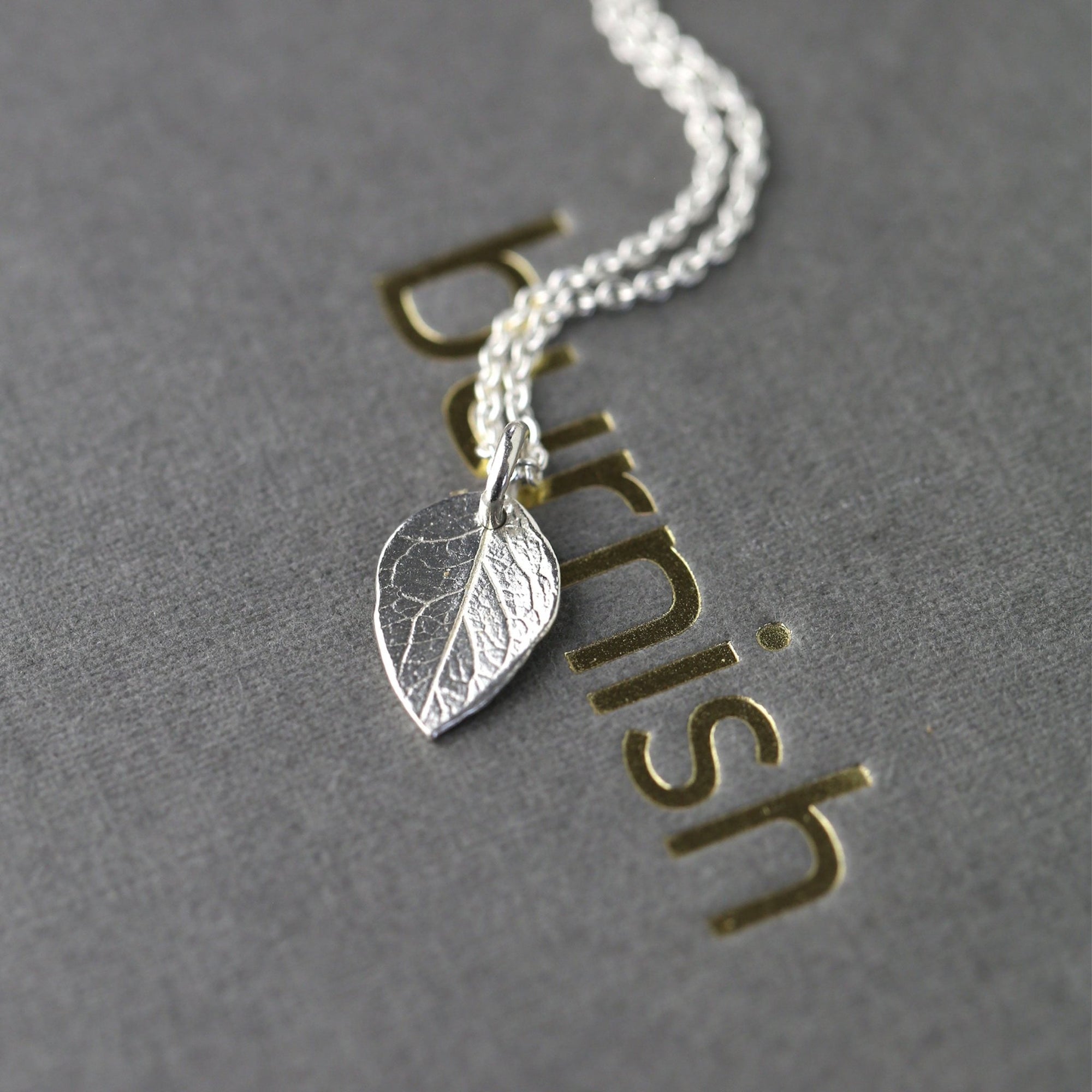 Dainty Leaf Necklace jewelry handmade by Burnish