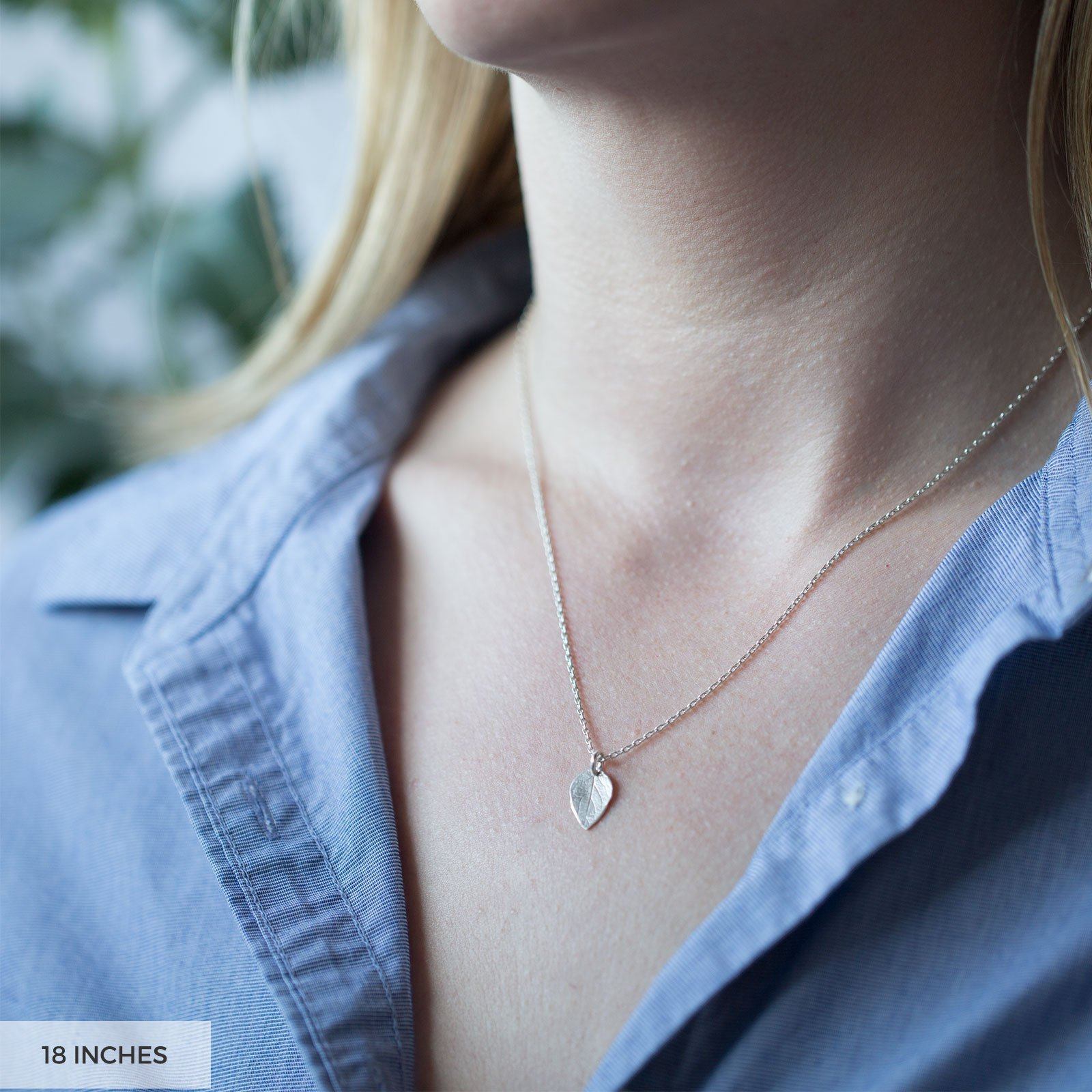 Dainty Leaf Necklace jewelry handmade by Burnish