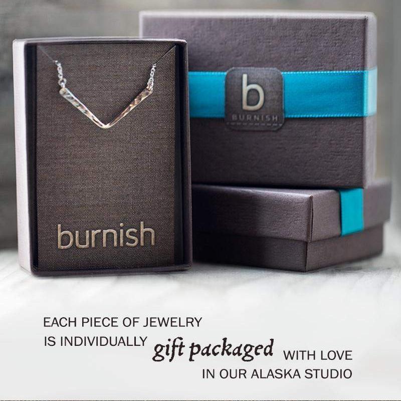 Dainty Tundra Sapphire Bar Necklace jewelry handmade by Burnish