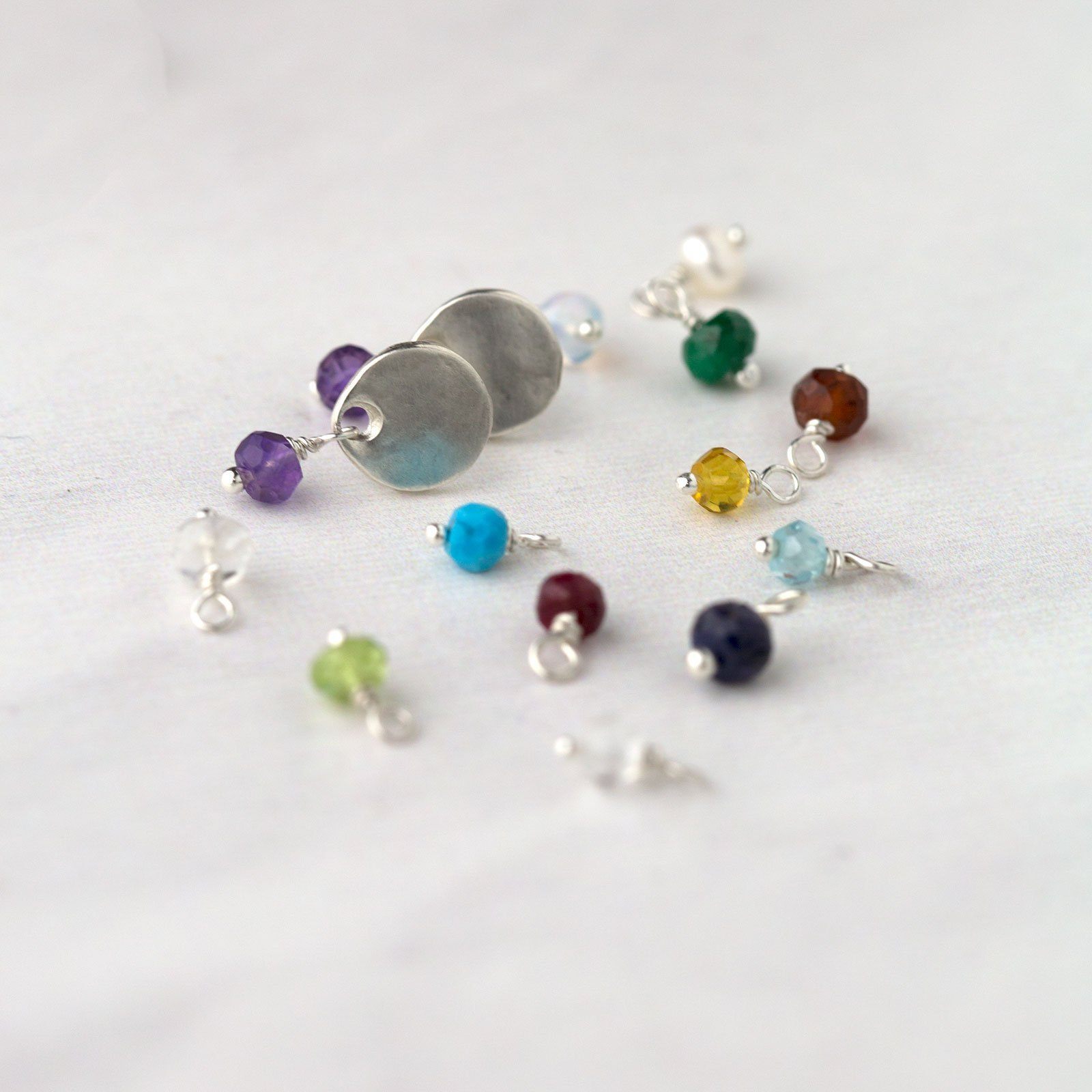 Dangle Birthstone Earrings - Handmade Jewelry by Burnish