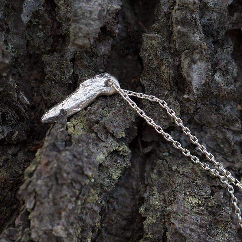 Driftwood Fragment Necklace jewelry handmade by Burnish