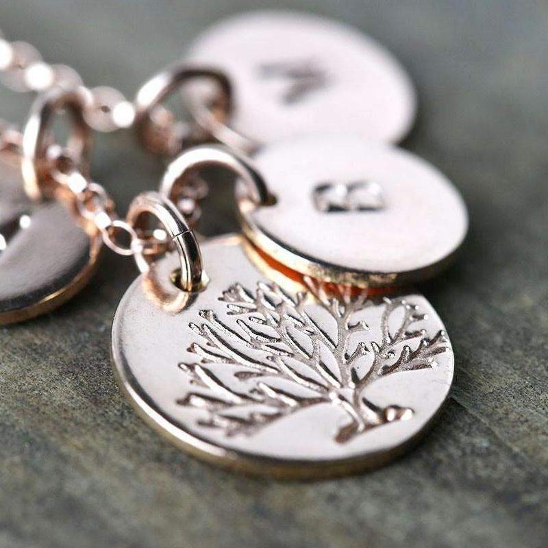 Family Tree Necklace - Rose Gold Filled - Handmade Jewelry by Burnish