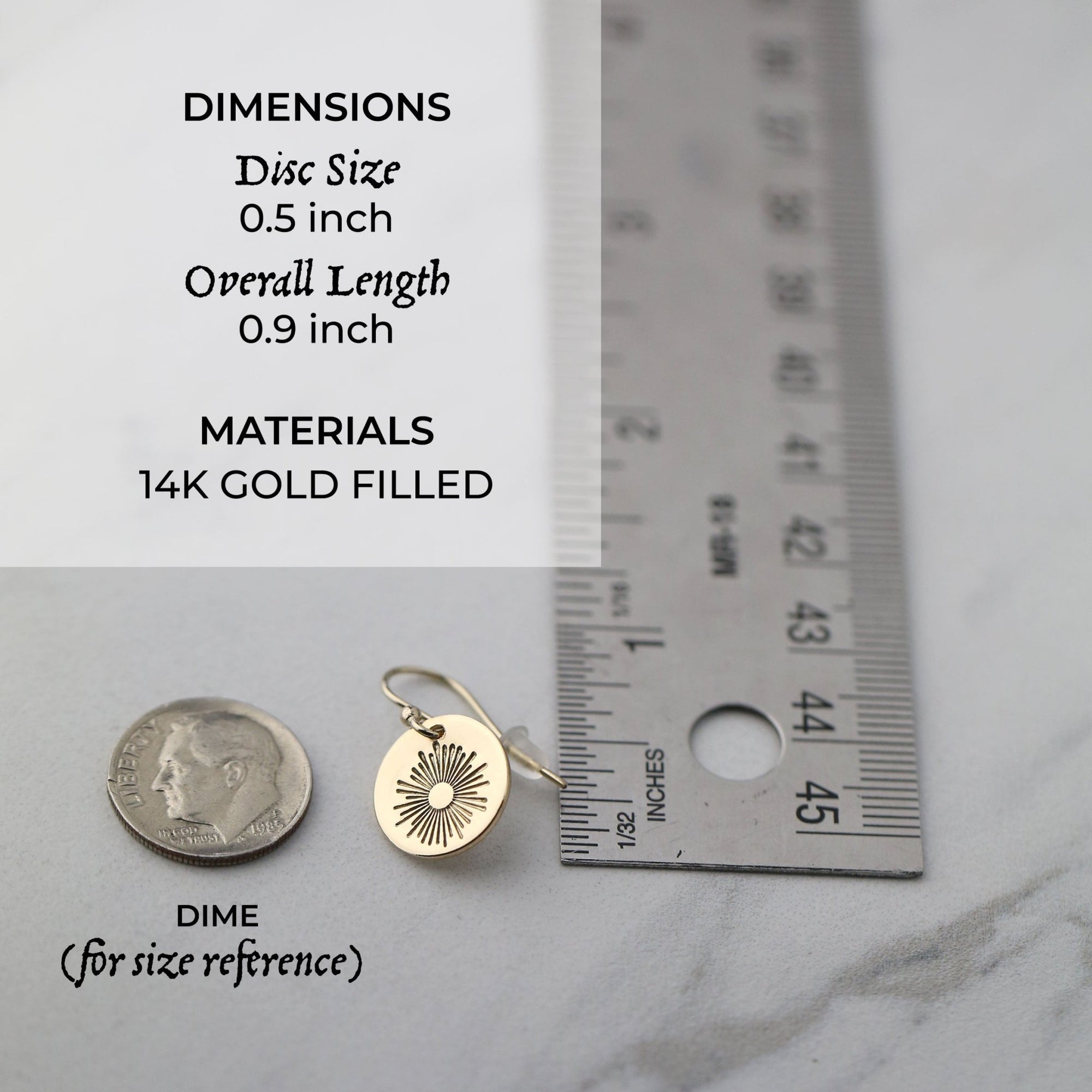 Gold Stamped Sunburst Earrings jewelry handmade by Burnish