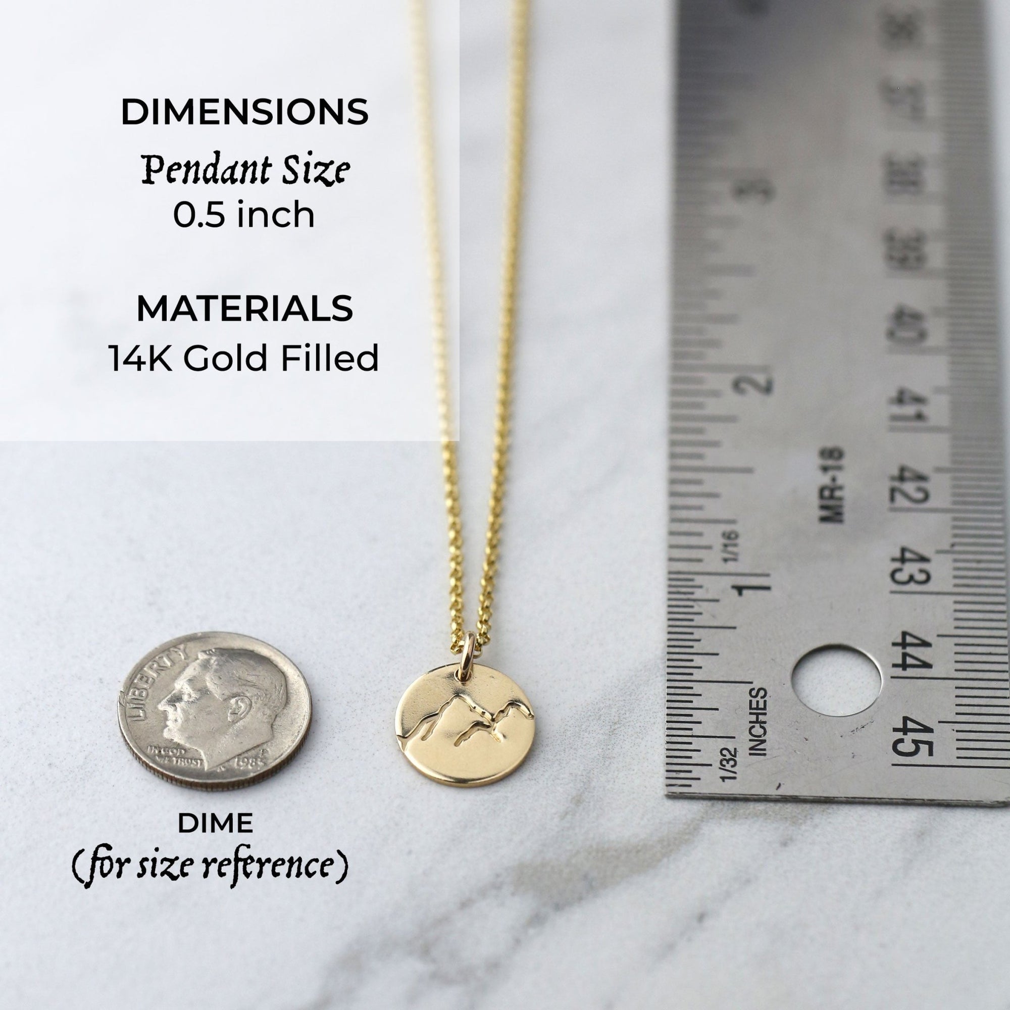 Hand Stamped Mountain Necklace jewelry handmade by Burnish
