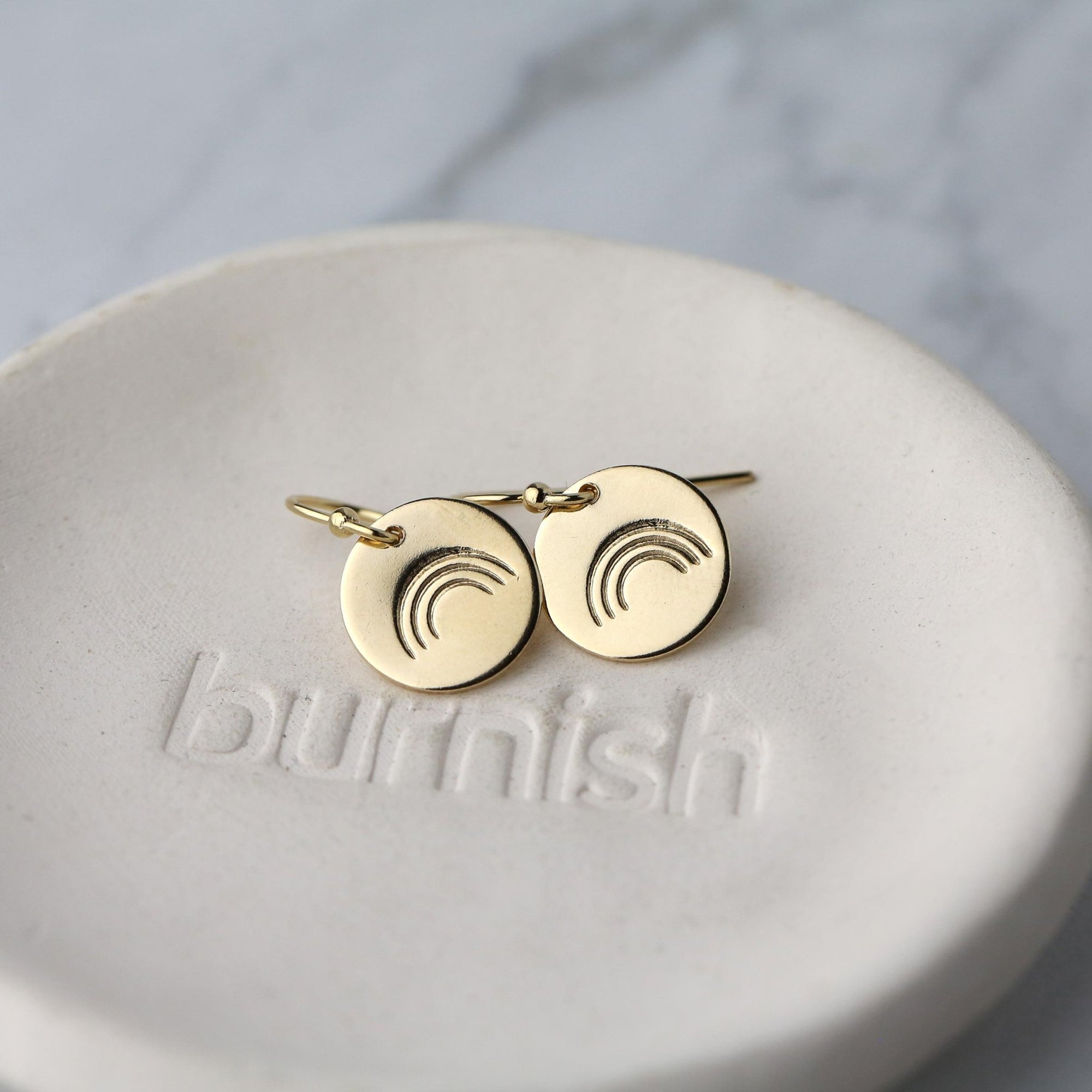 Hand Stamped Rainbow Earrings jewelry handmade by Burnish