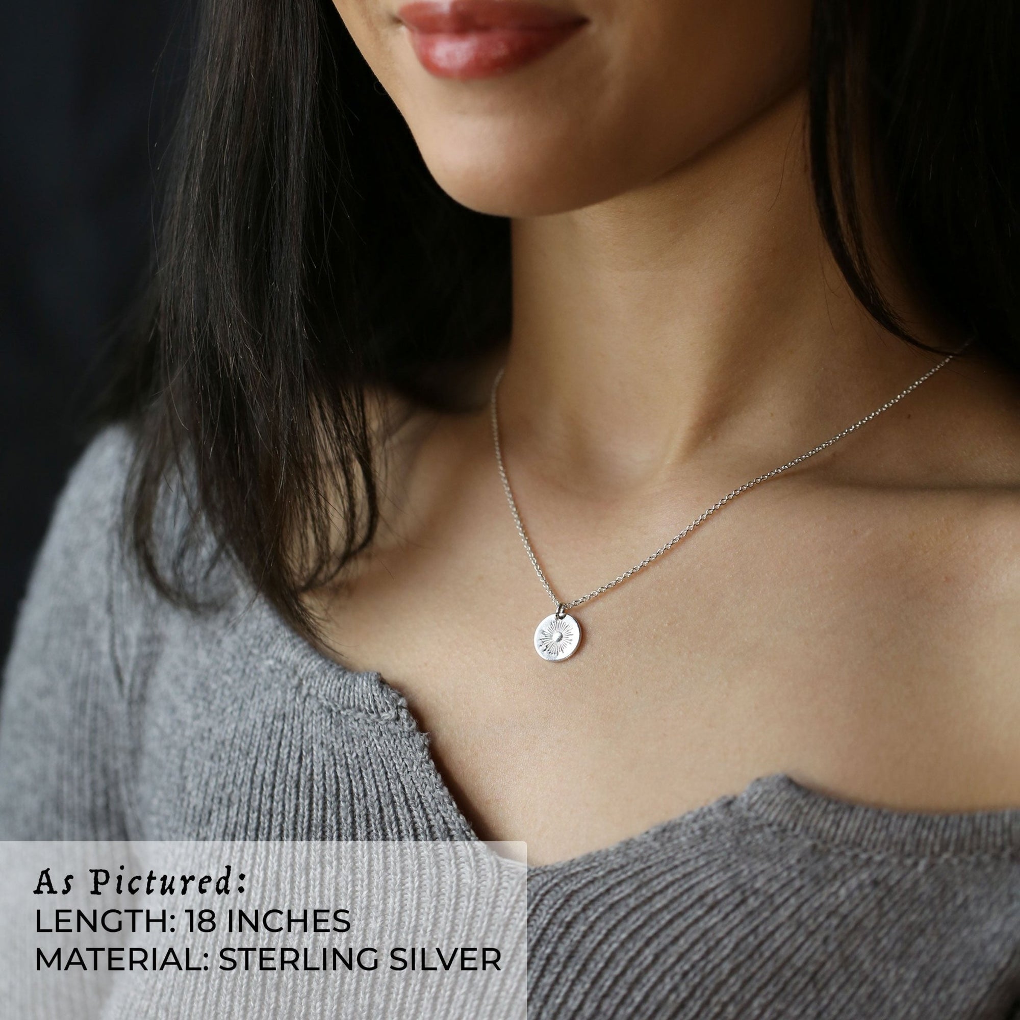 Hand Stamped Sunburst Necklace jewelry handmade by Burnish
