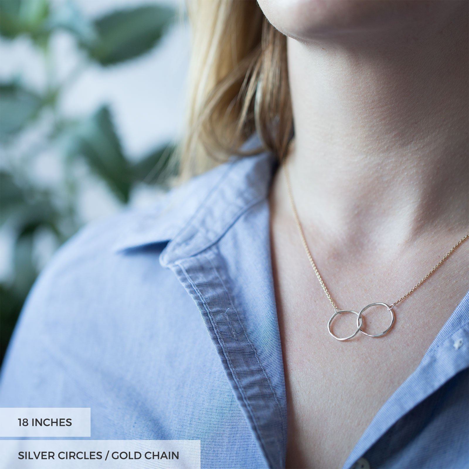 Interlinked Eternity Circles Necklace – Burnish