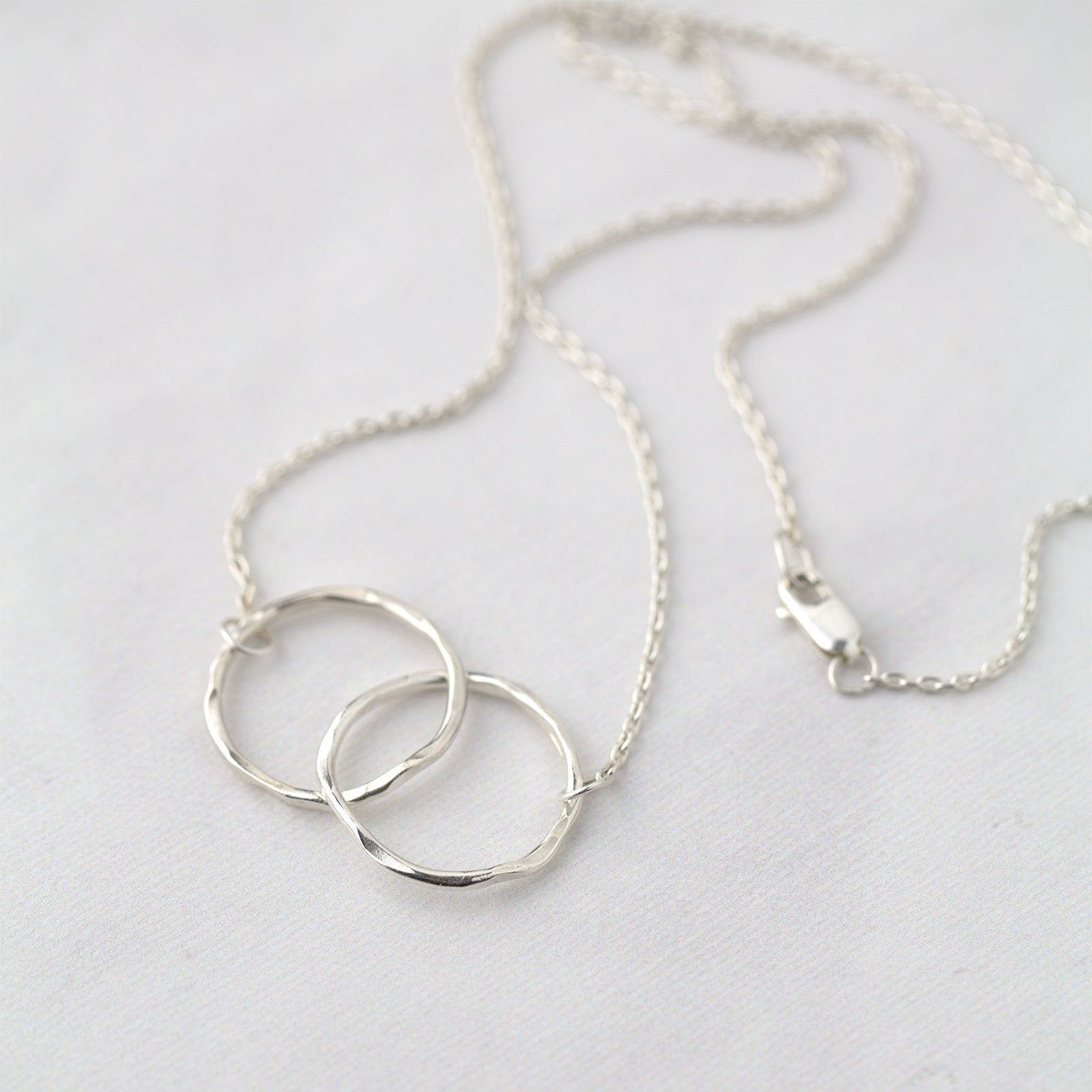 Interlinked Eternity Circles Necklace - Handmade Jewelry by Burnish