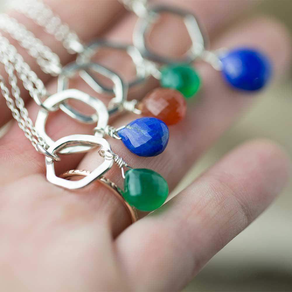 Juicy Gemstone Necklace - Handmade Jewelry by Burnish