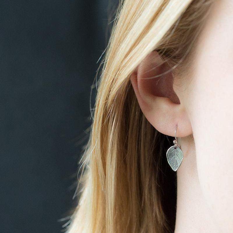 Leaf Flutter Earrings - Handmade Jewelry by Burnish