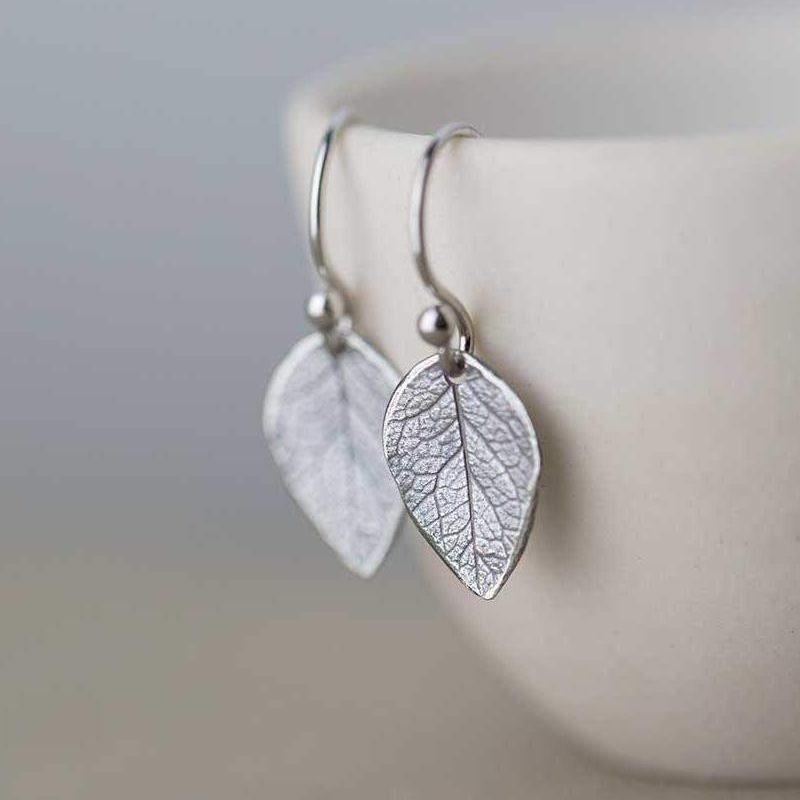 Leaf Flutter Earrings - Handmade Jewelry by Burnish