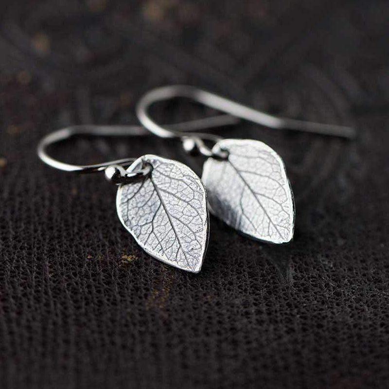 Leaf Flutter Earrings - Handmade Jewelry by Burnish