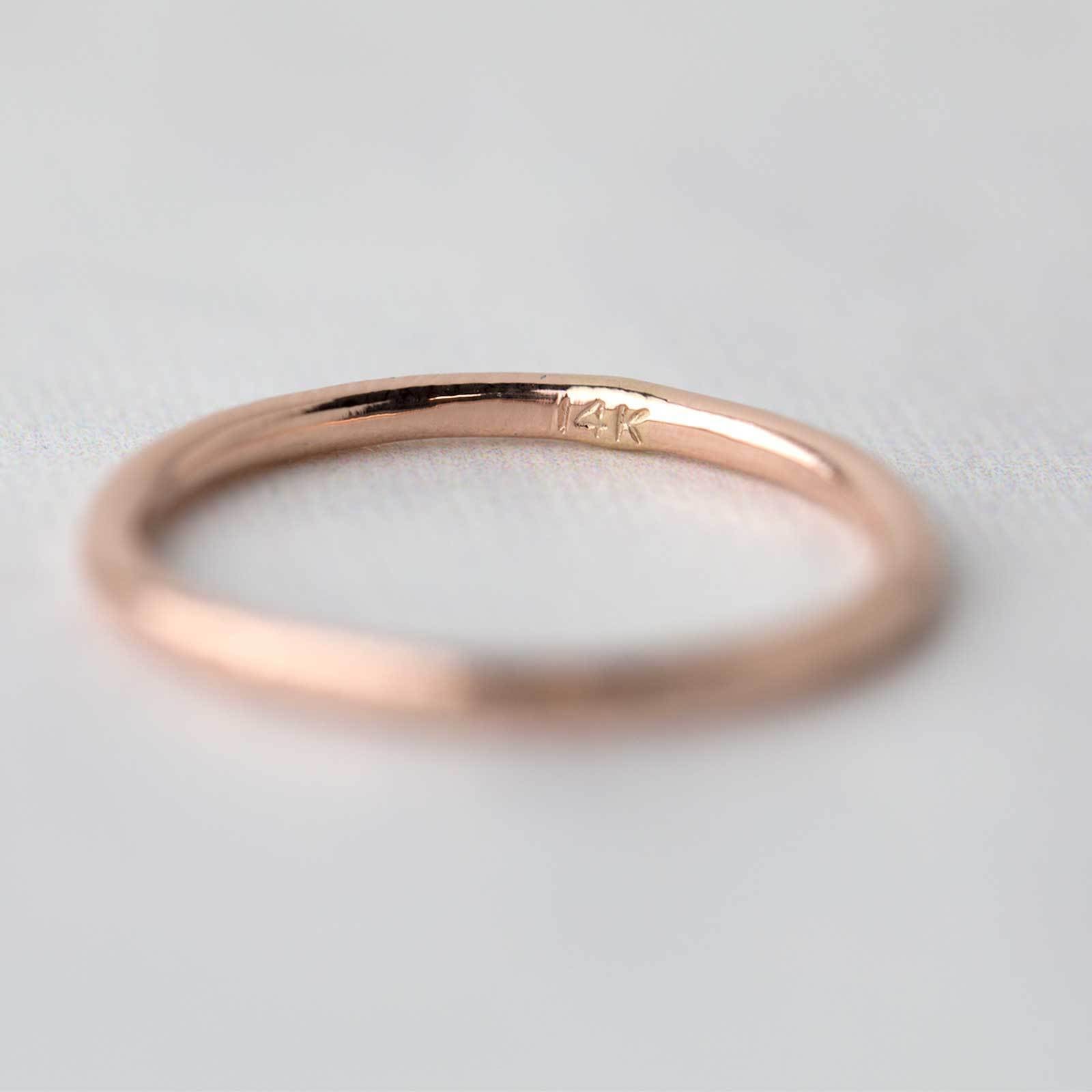 Medium Bark Ring - 14K Rose Gold - Handmade Jewelry by Burnish