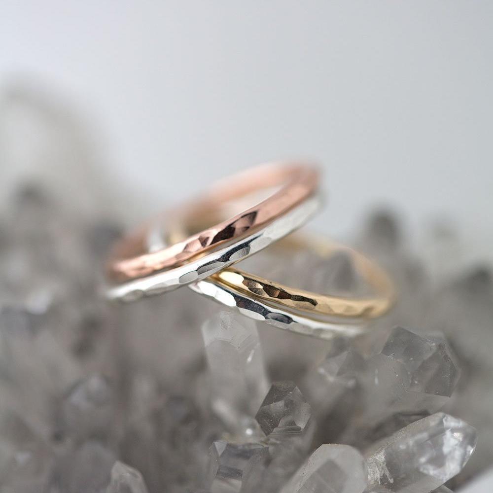 Medium Hammered Ring - Handmade Jewelry by Burnish