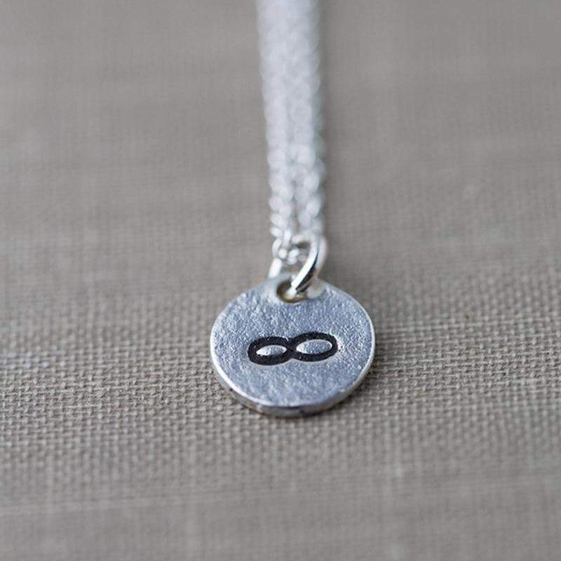 Mini Infinity Necklace jewelry handmade by Burnish