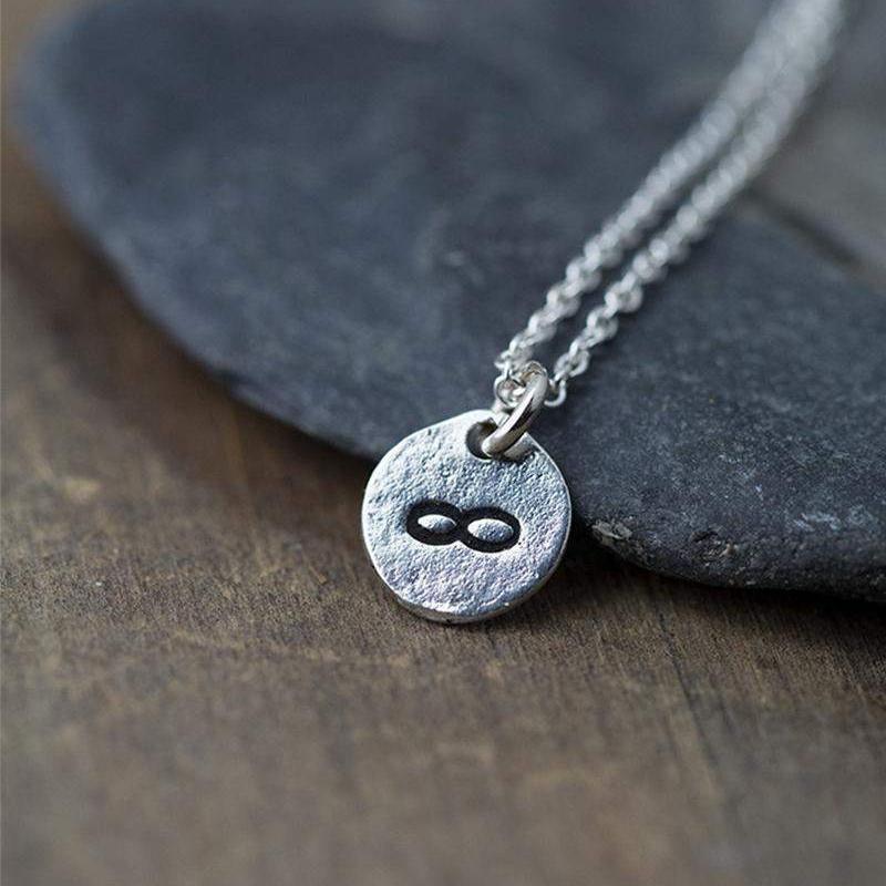 Mini Infinity Necklace jewelry handmade by Burnish