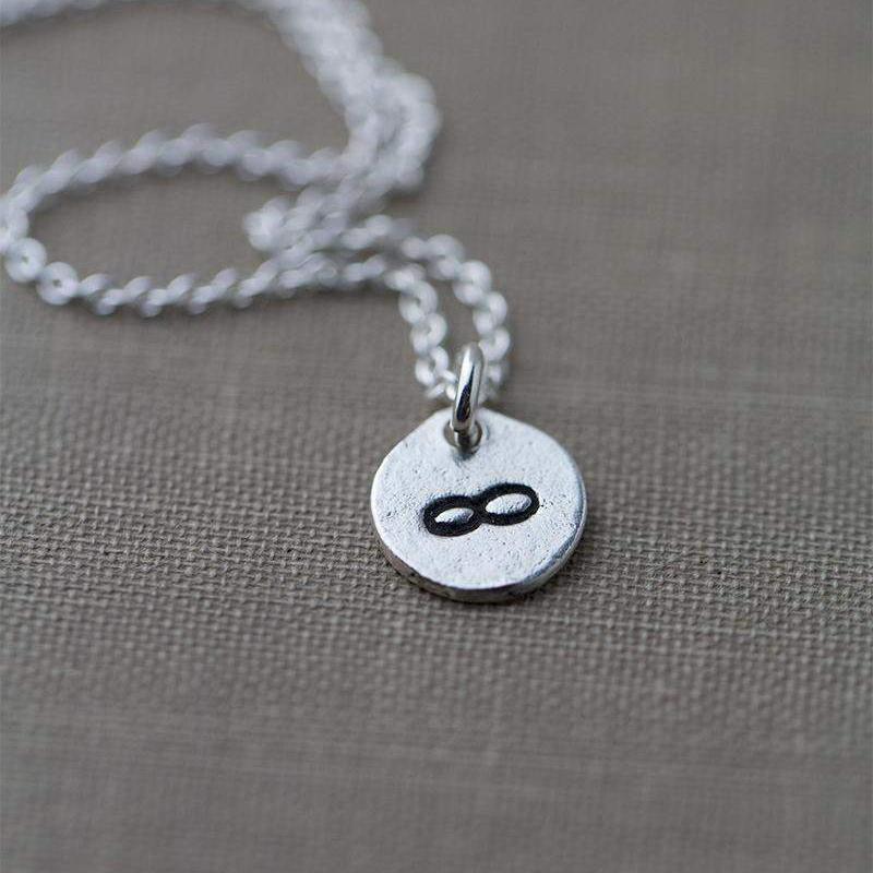 Mini Infinity Necklace jewelry handmade by Burnish