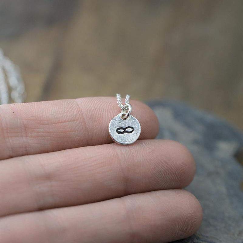 Mini Infinity Necklace jewelry handmade by Burnish