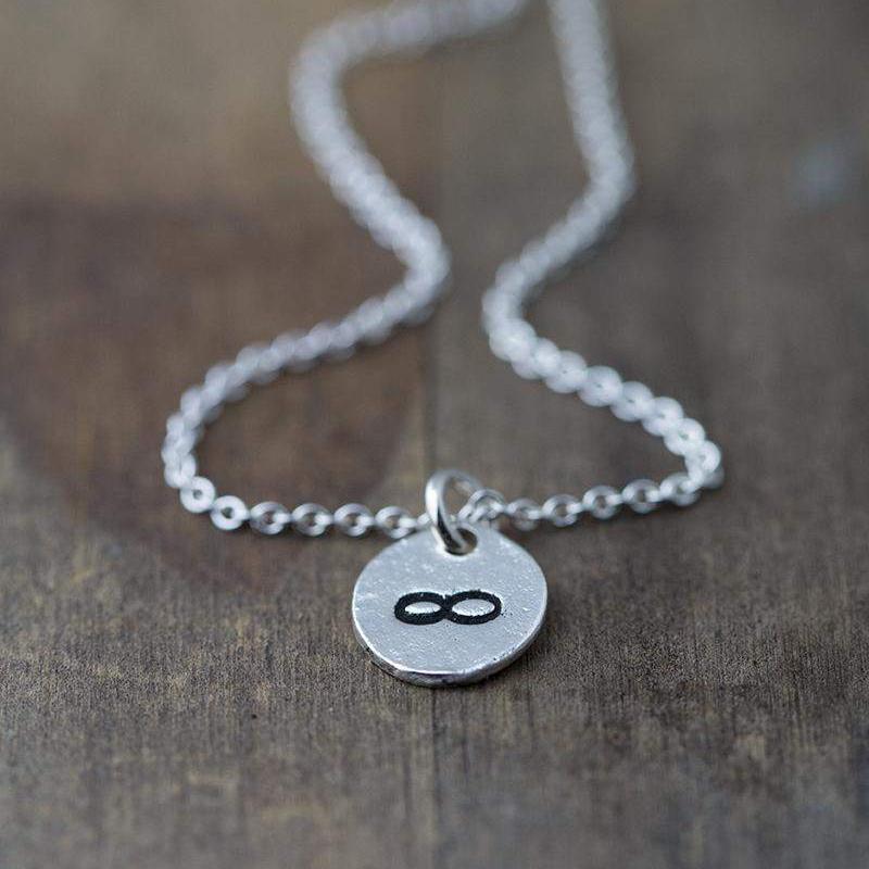 Mini Infinity Necklace jewelry handmade by Burnish