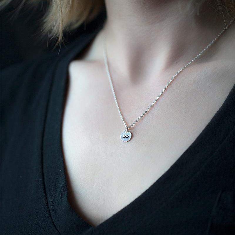 Mini Infinity Necklace jewelry handmade by Burnish
