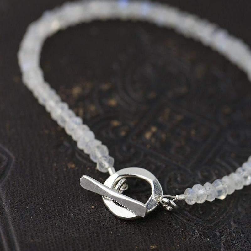 Moonstone Toggle Bracelet - Handmade Jewelry by Burnish