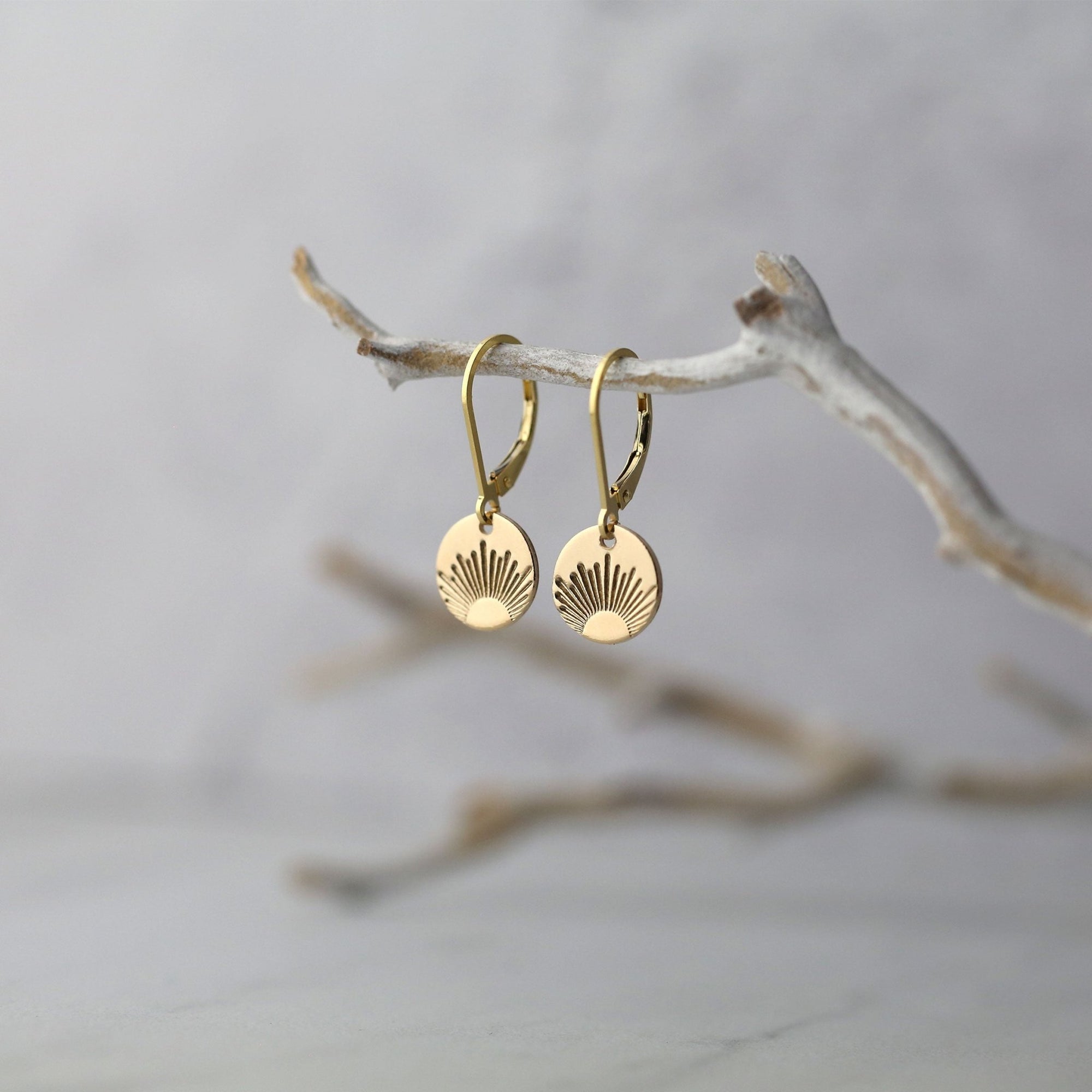 New Day Sunrise Earrings jewelry handmade by Burnish