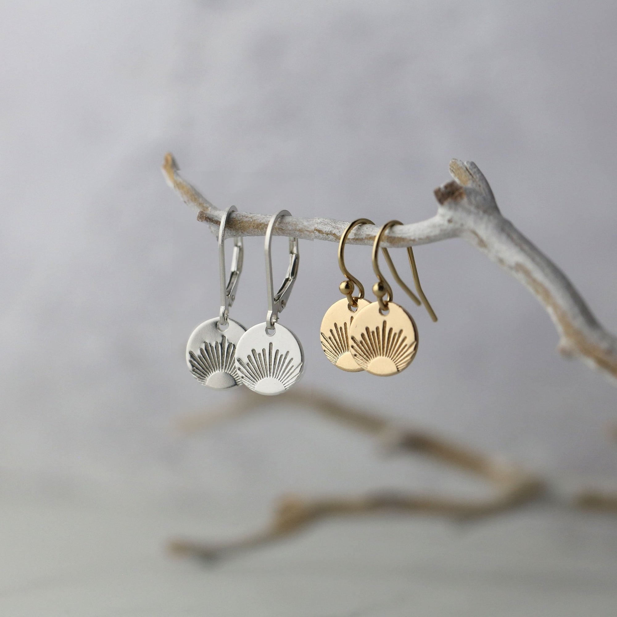 New Day Sunrise Earrings jewelry handmade by Burnish
